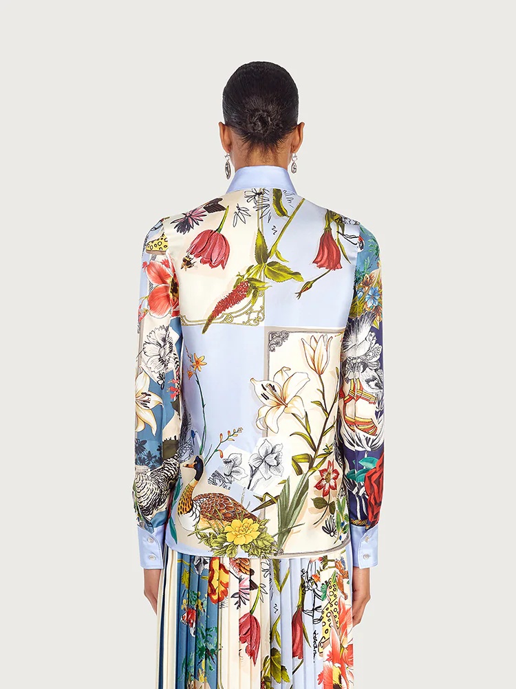 SILK SHIRT WITH JABOT - 4