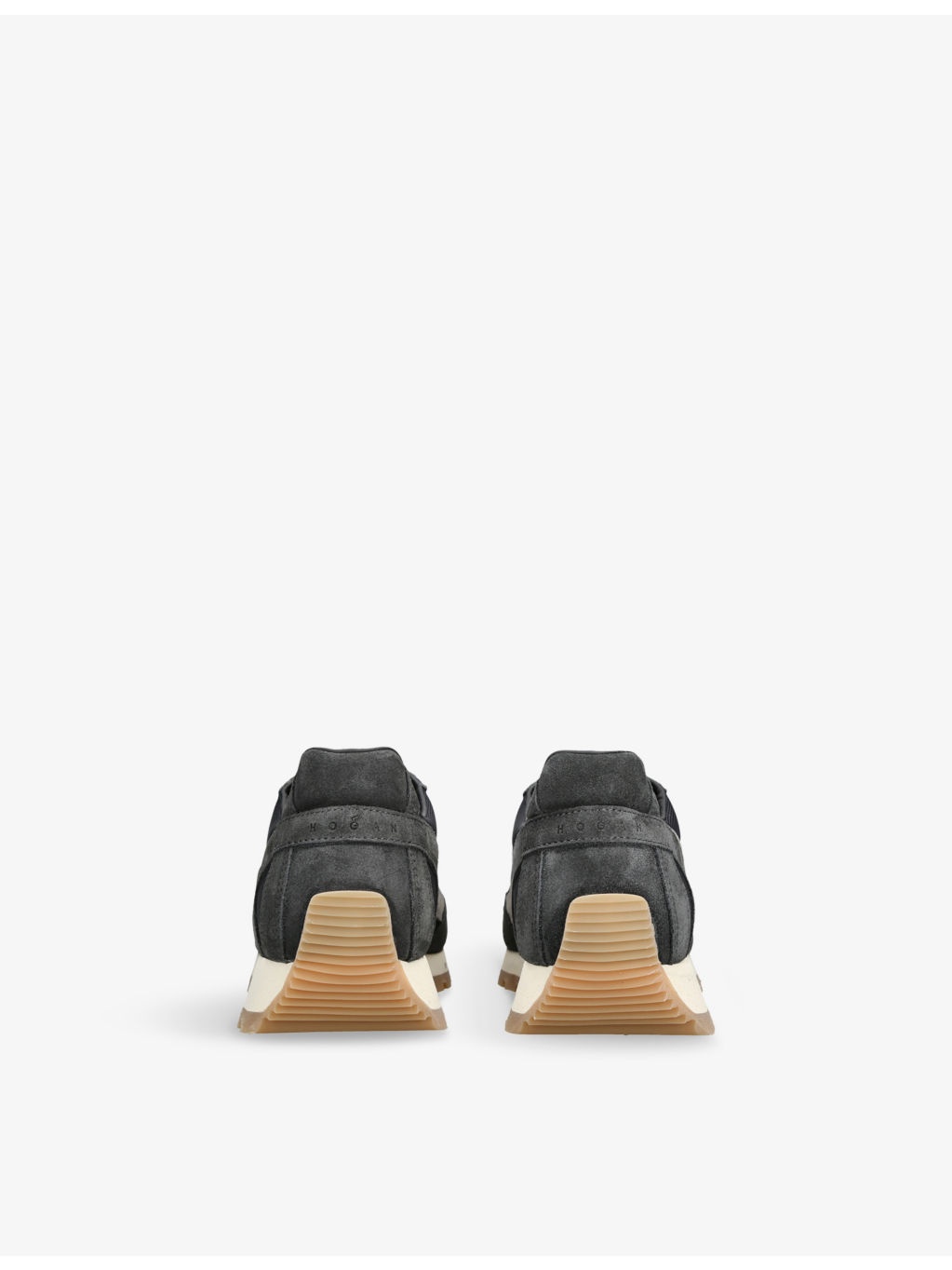 Allacciato H 671 Brand-Embroidered Suede Low-Top Trainers - 4