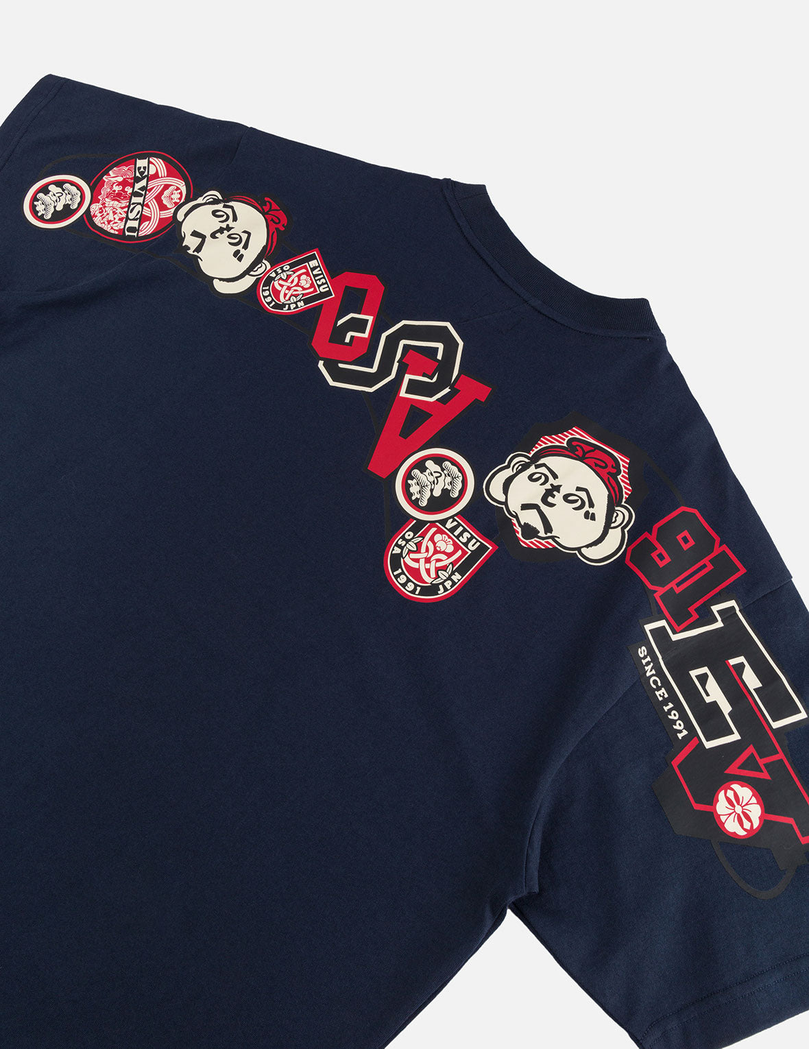 Henohenomohe Godhead and Wheel of Wisdom tag Daicock Print Relax Fit T-Shirt - 8