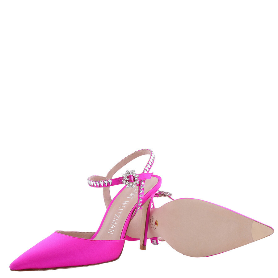 Stuart Weitzman Ladies Flamingo Gemcut 100 Ankle Strap Pump - 2