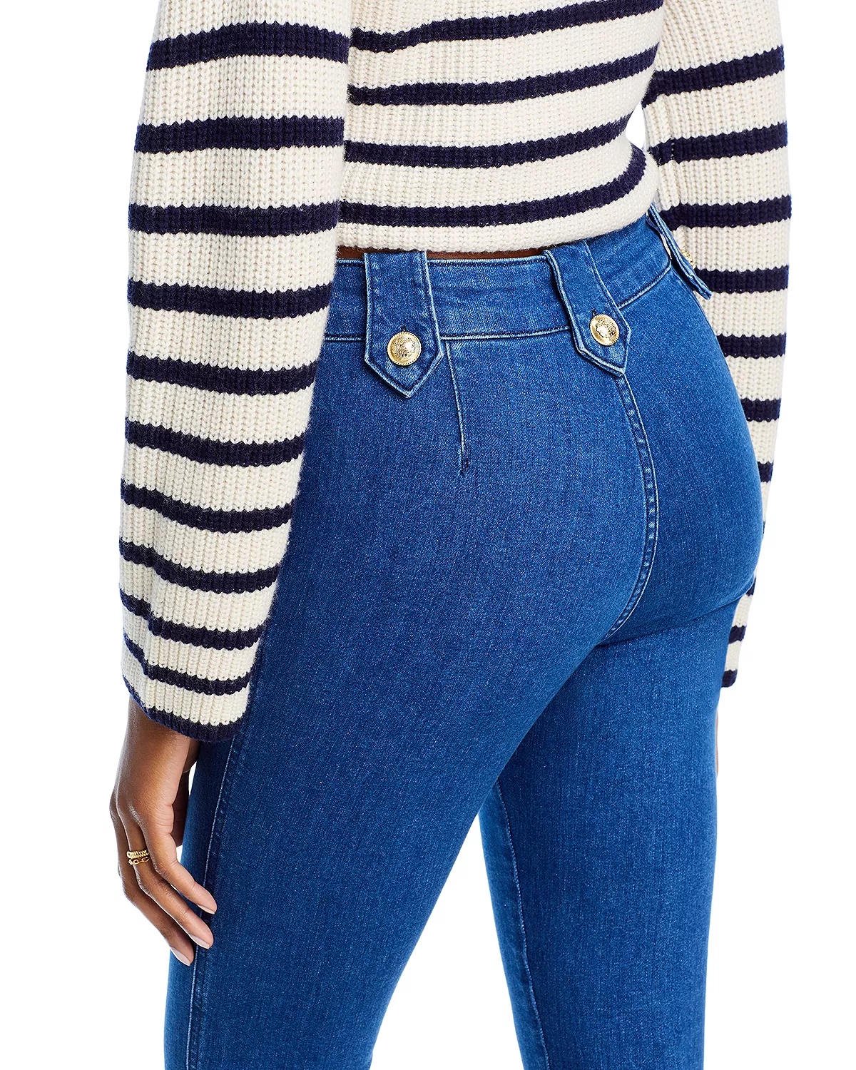 Robertson Cropped Flare Leg Jeans in Dark Wash - 7