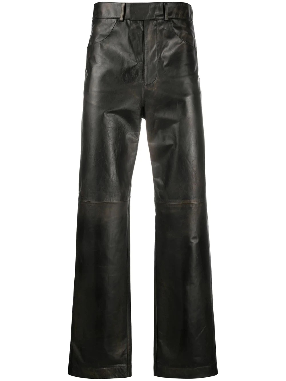 distressed panelled trousers - 1