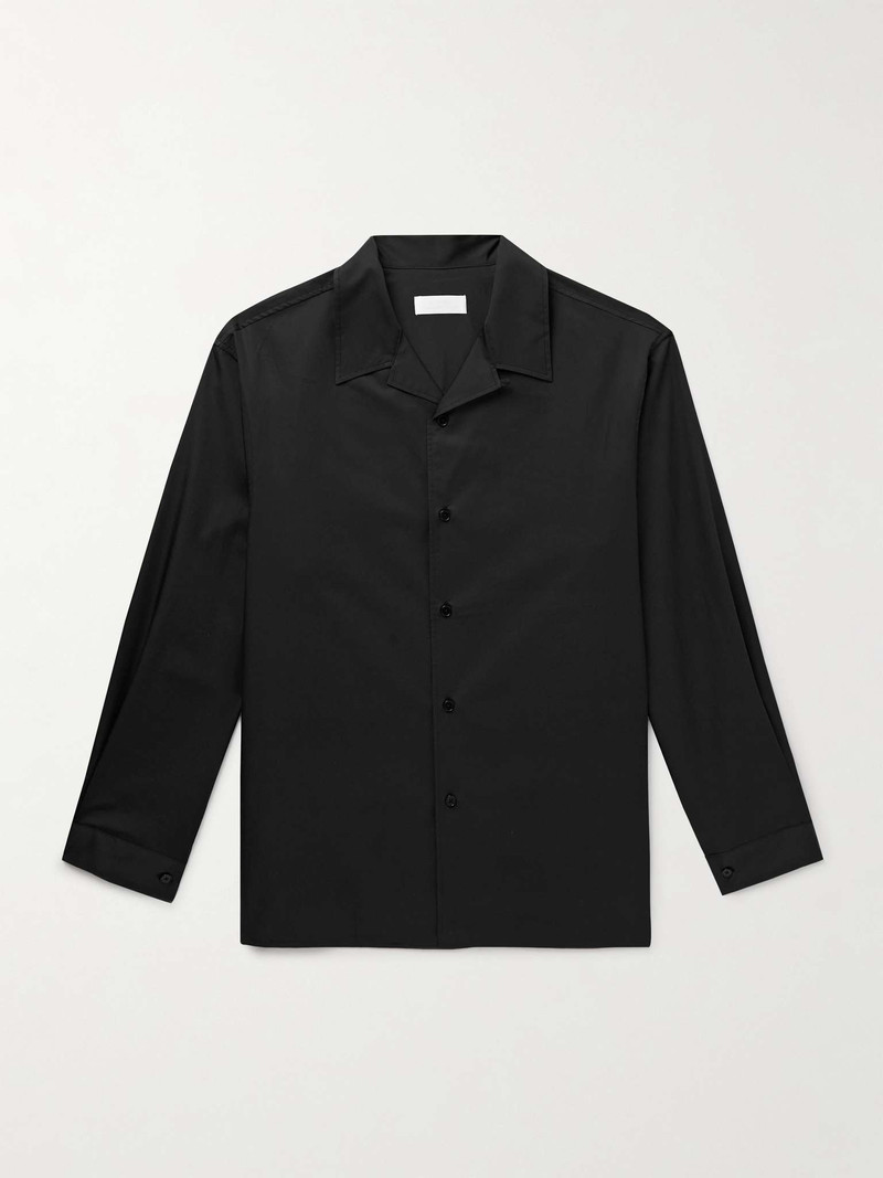 Convertible-Collar Cotton Shirt 1