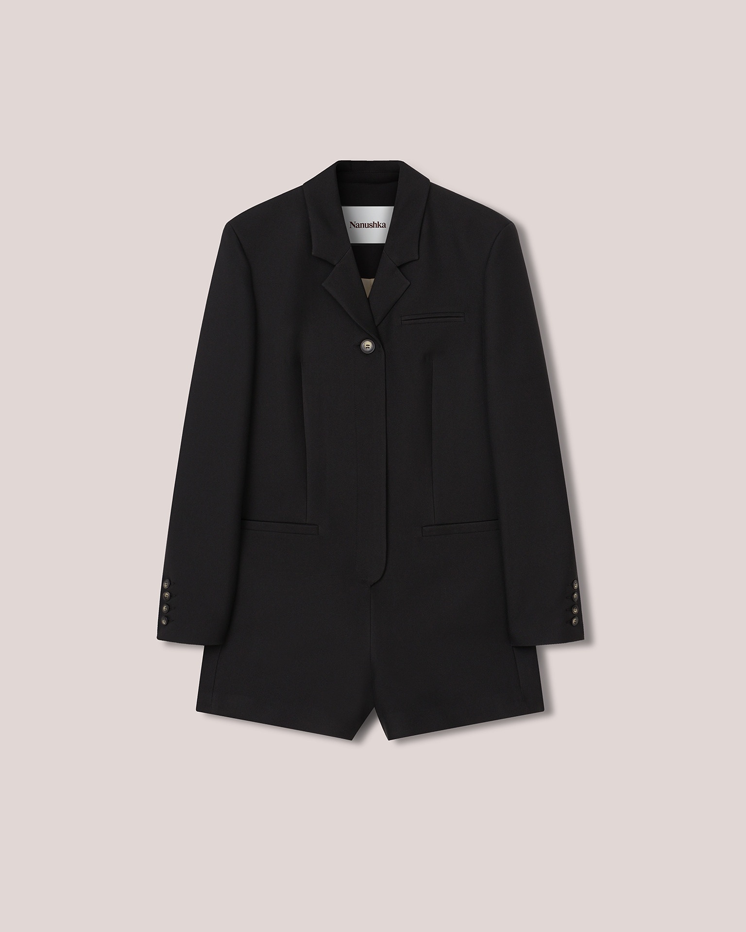 JACORY - Double suiting single breasted playsuit - Black - 1