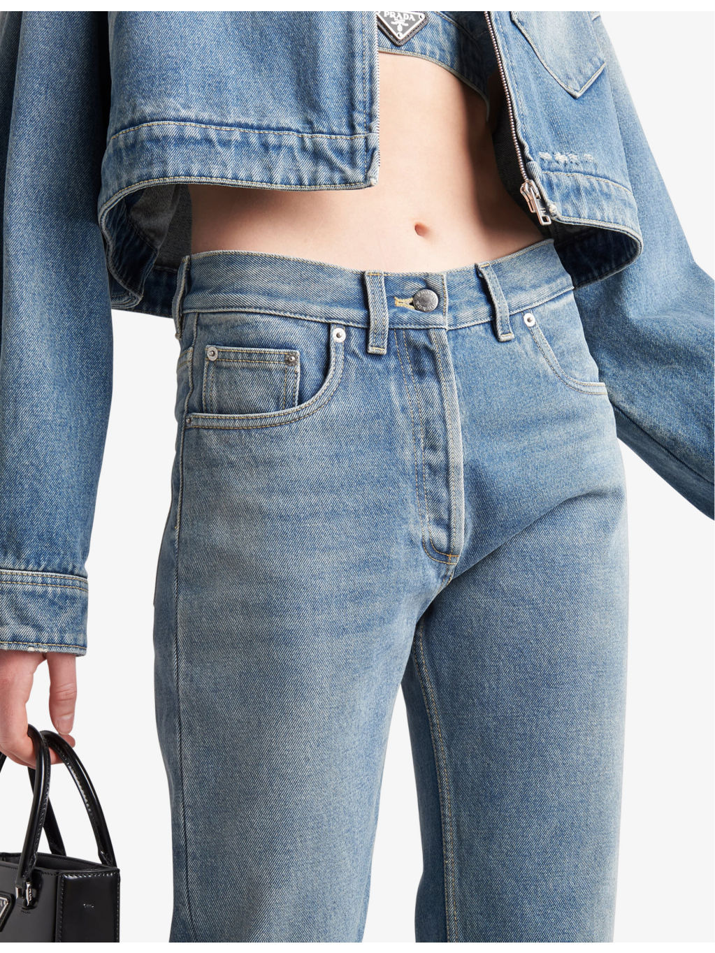 Five-pocket high-rise straight-leg jeans - 3