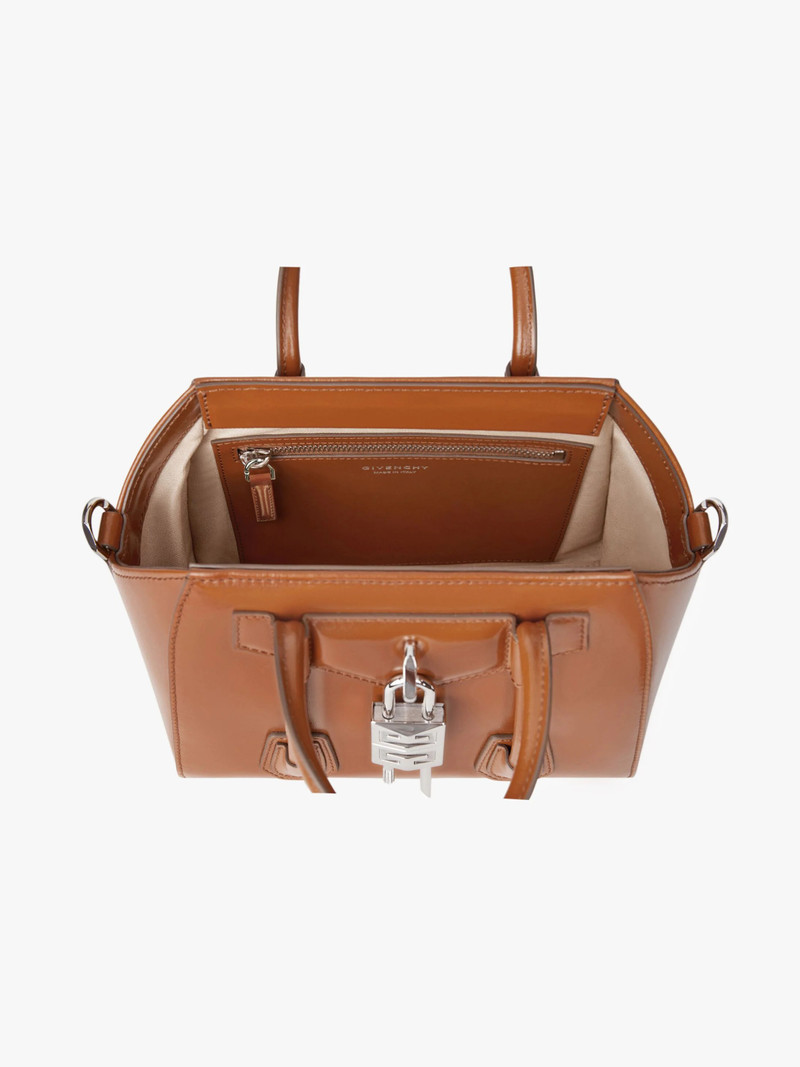 MINI ANTIGONA LOCK BAG IN BOX LEATHER 5