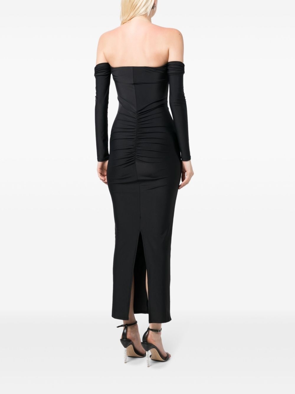 bandeau ruched midi dress - 4