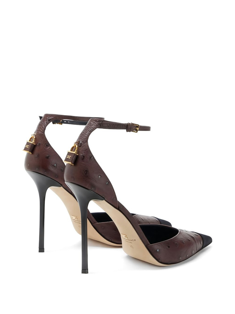 ostrich texture jewelled pumps 3