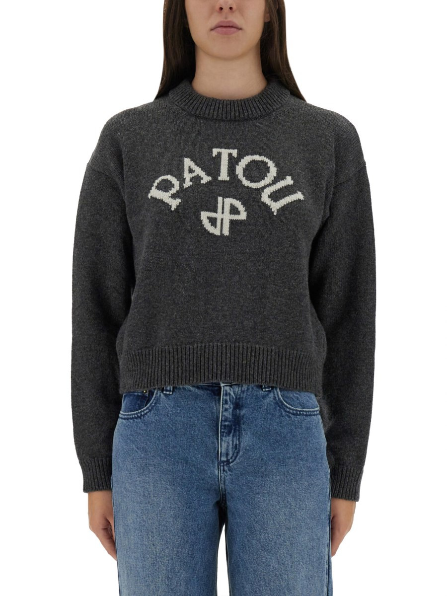 WOOL SWEATER WITH LOGO AND MONOGRAM JP - 1