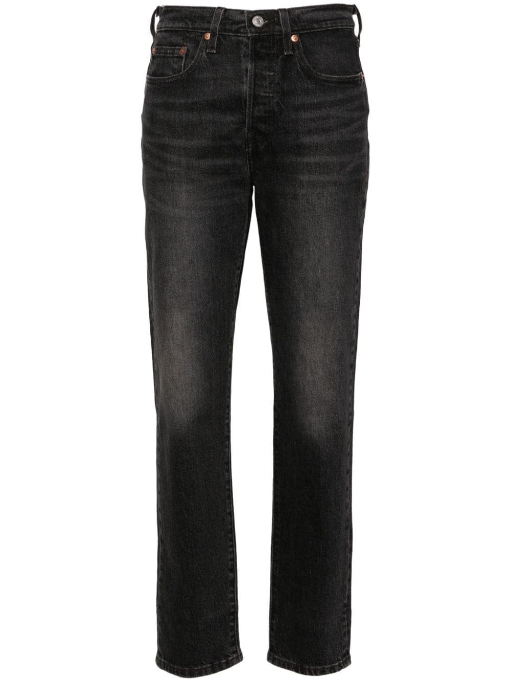 501 mid-rise straight-leg jeans - 1