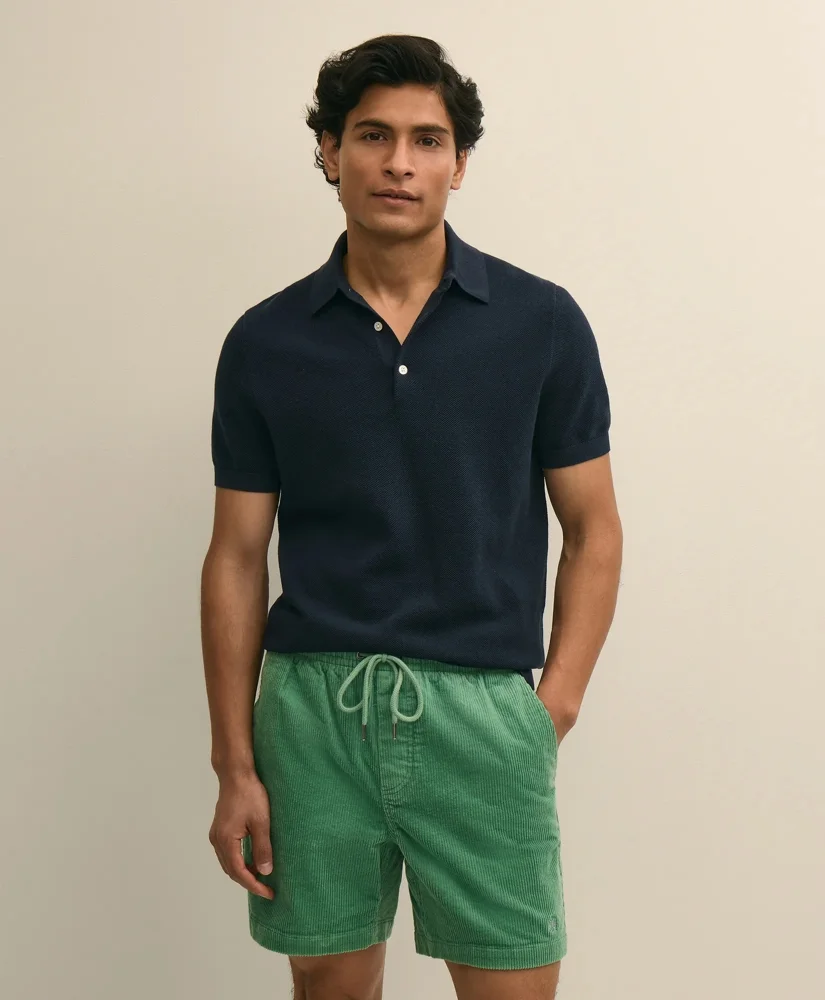 Supima® Cotton Pique Polo Sweater - 1