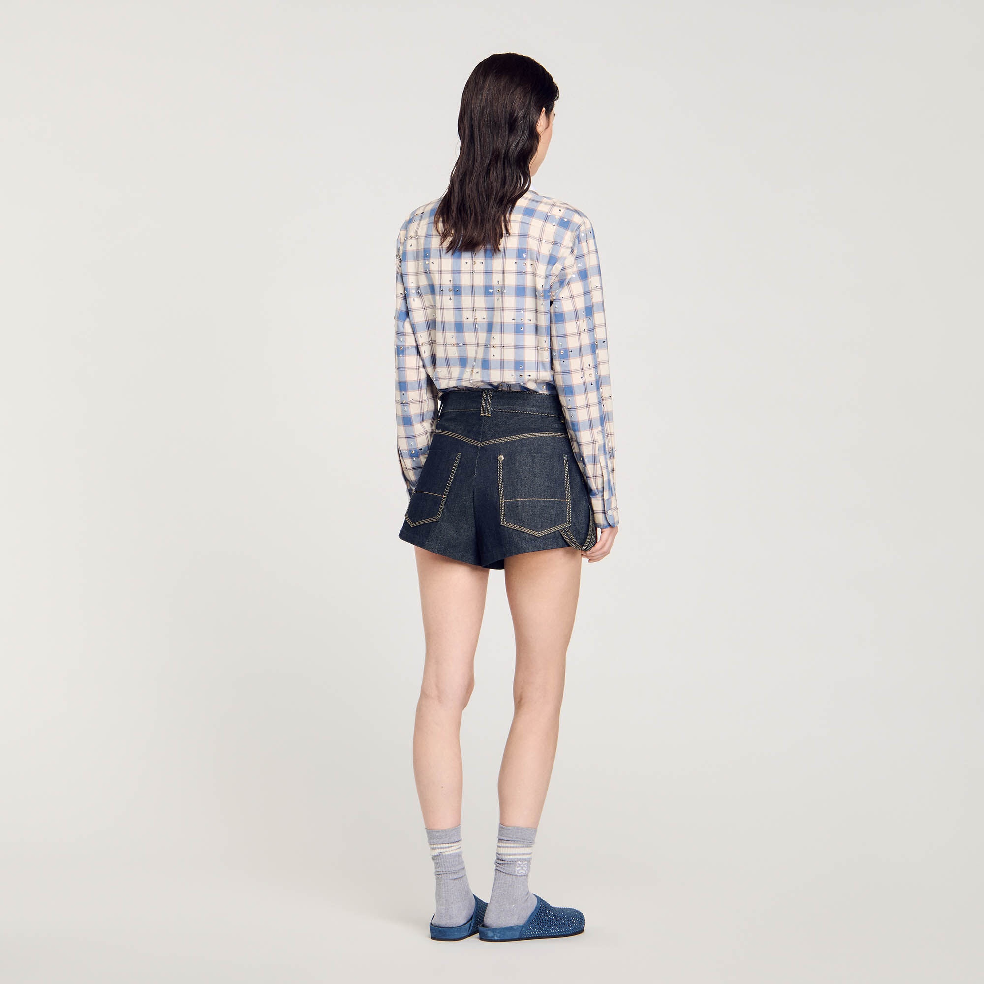 RAW DENIM SHORTS - 6