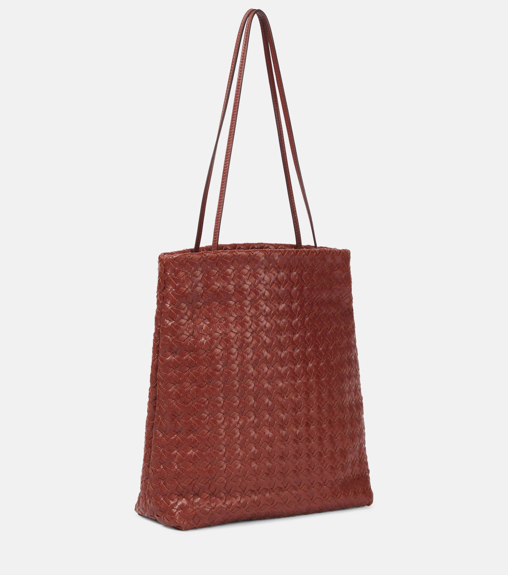 Lilou woven leather shoulder bag - 4