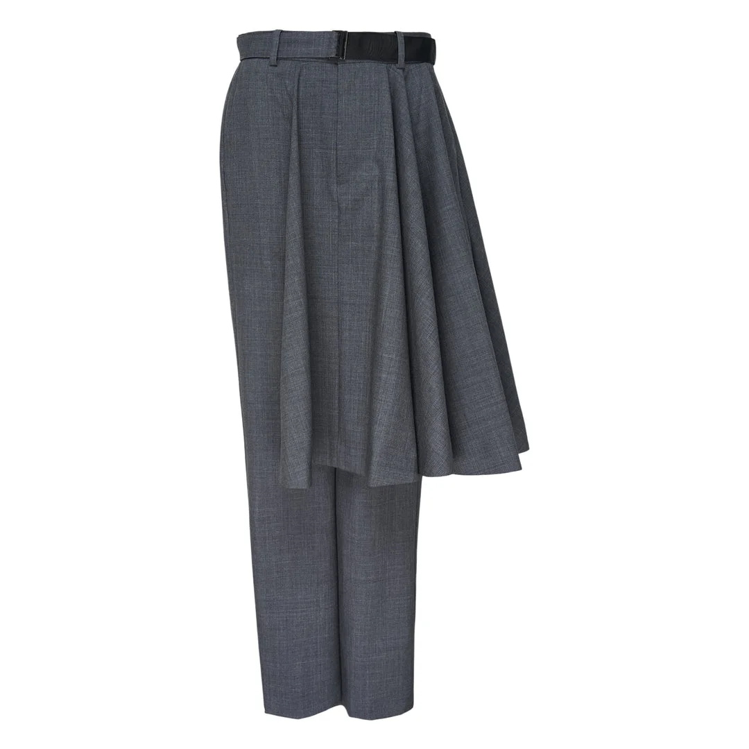 Suiting Skirt-Overlay Pants - 1