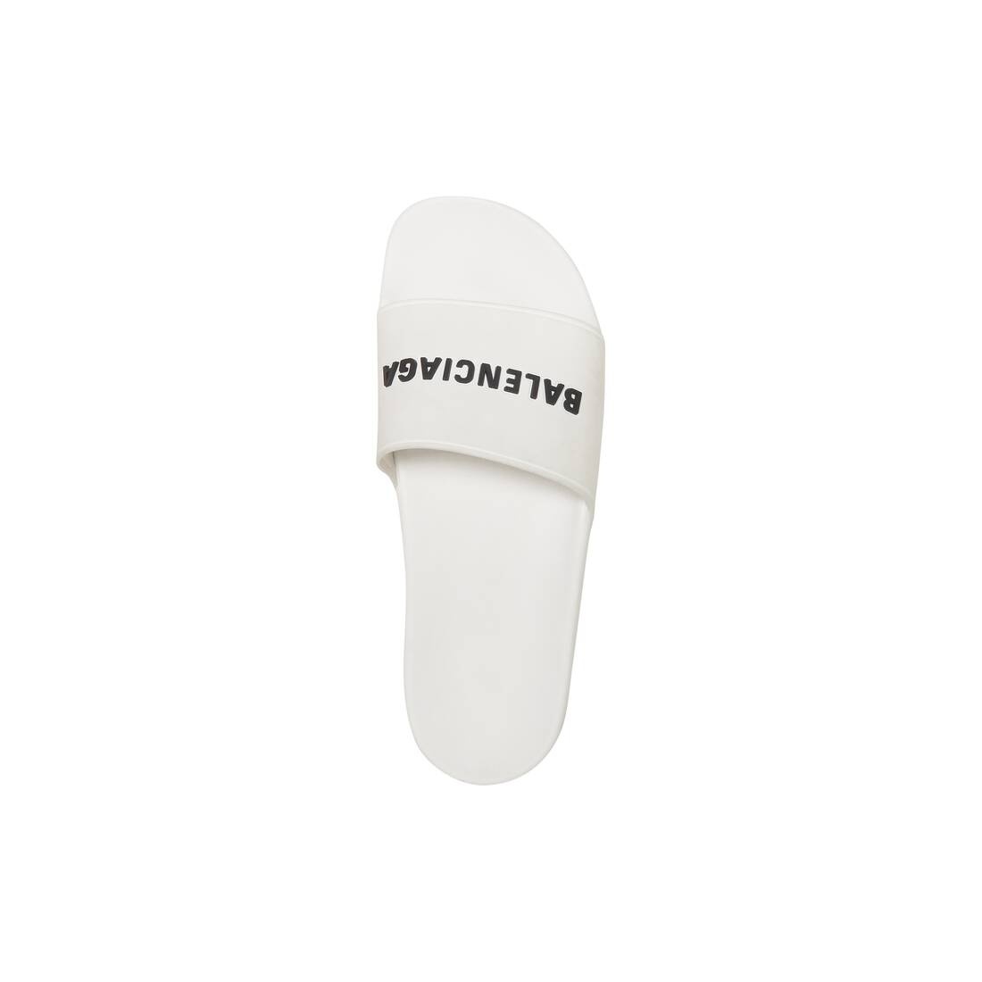 Men's Pool Slide Sandal in White Black - 5