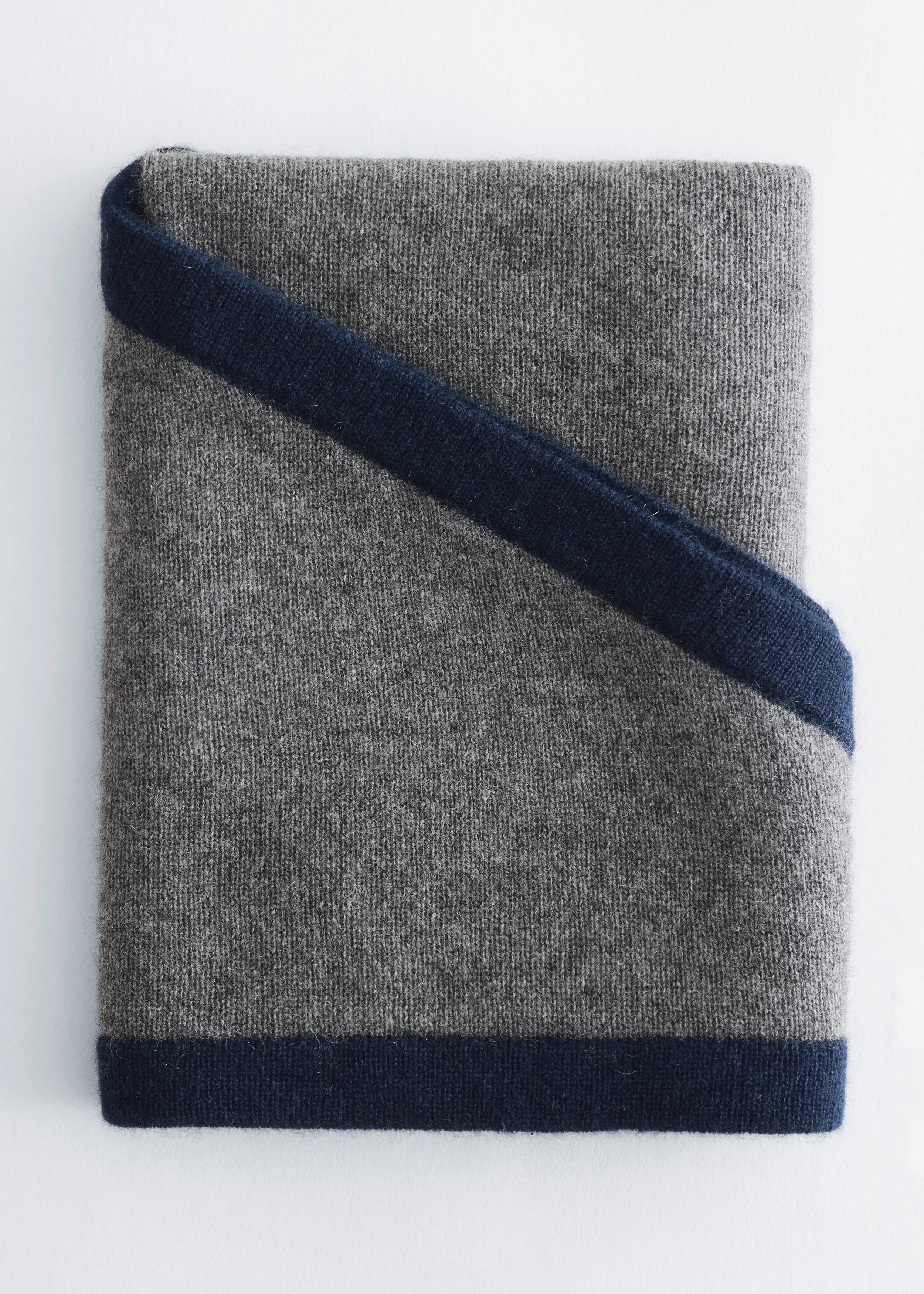 Silk-Cashmere Triangle Scarf - 1