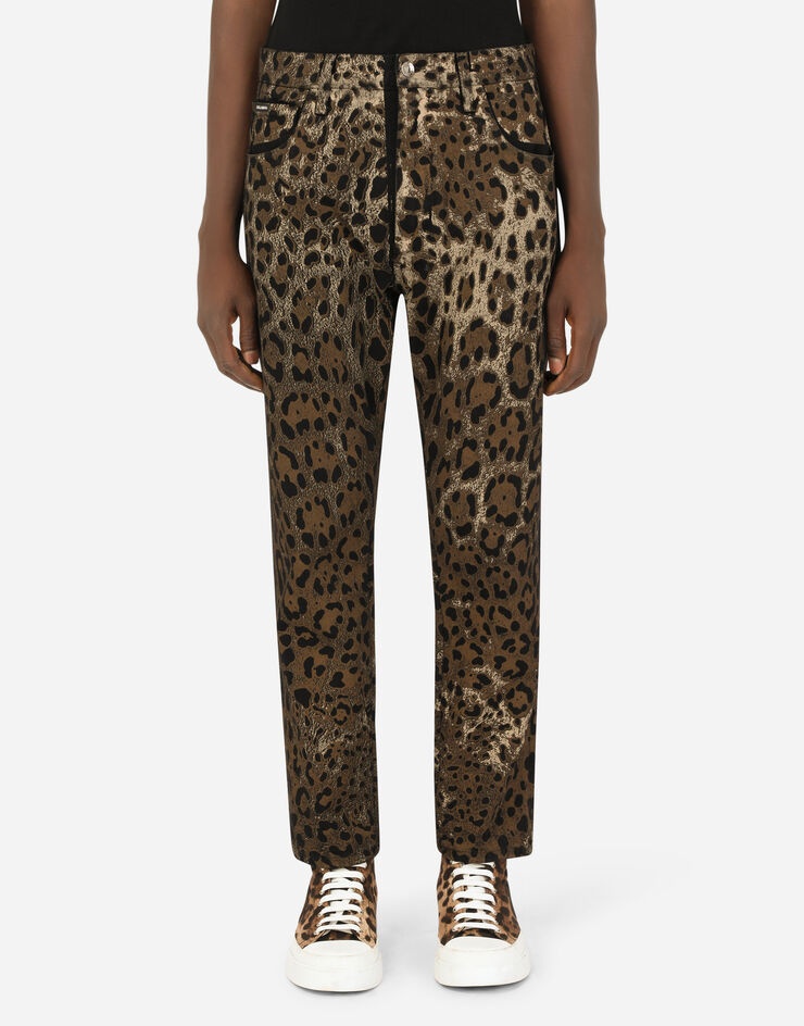 Loose jeans with DG leopard print - 1