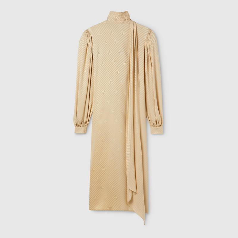 Diagonal GG silk jacquard dress 1