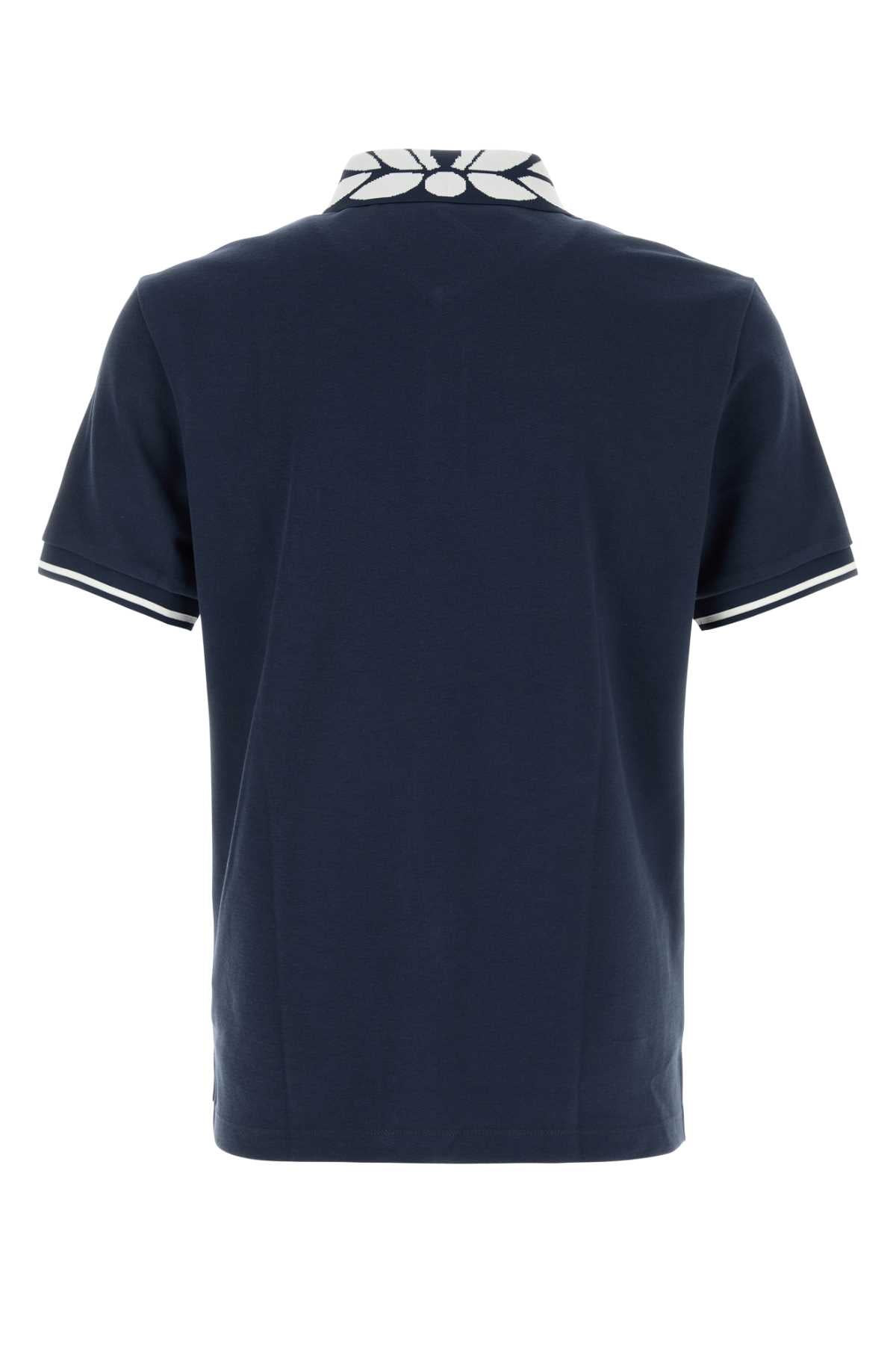 Mcm Men Navy Blue Stretch Piquet Polo Shirt - 2