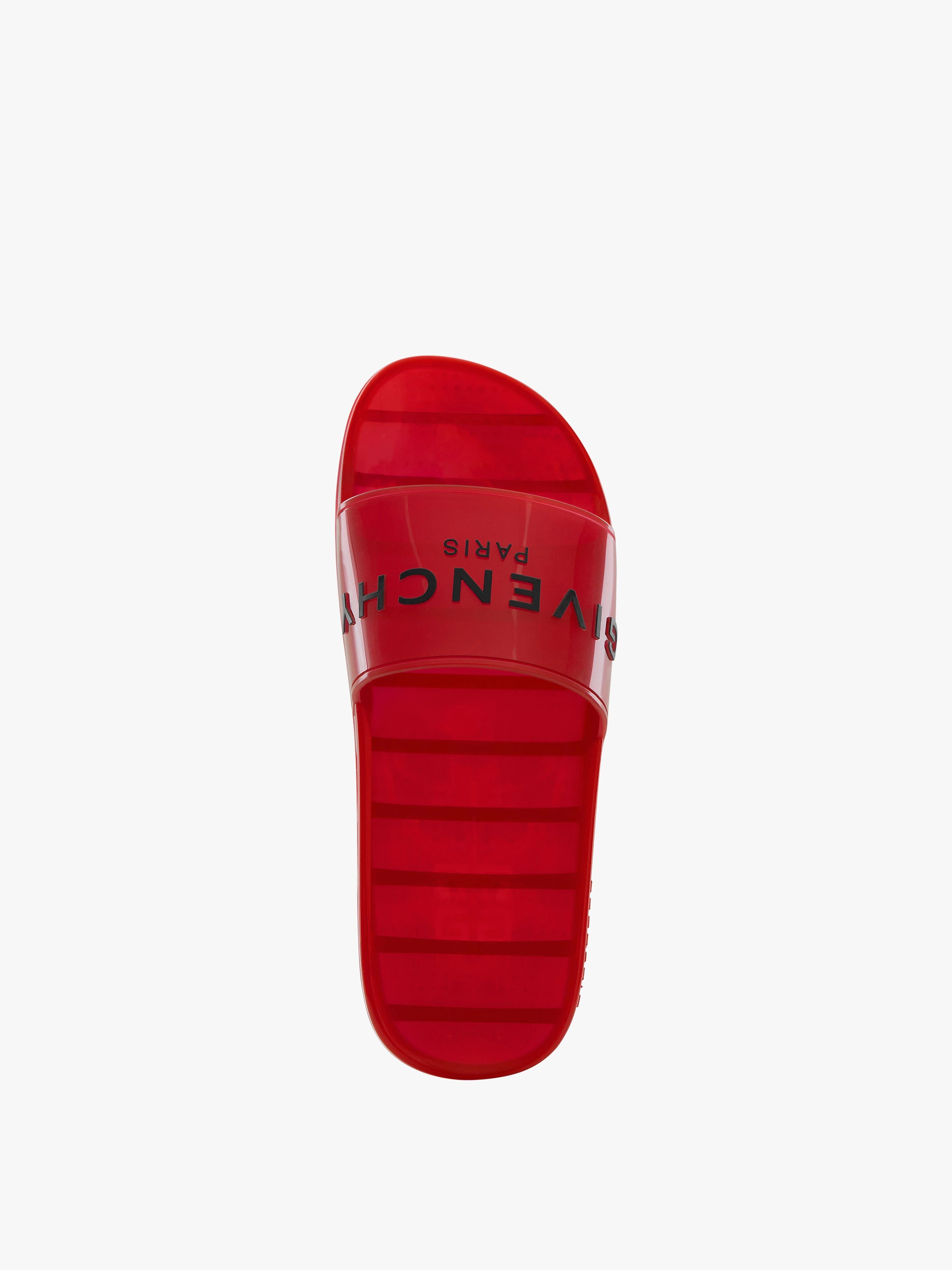 GIVENCHY PARIS FLAT SANDALS IN TRANSPARENT RUBBER - 4