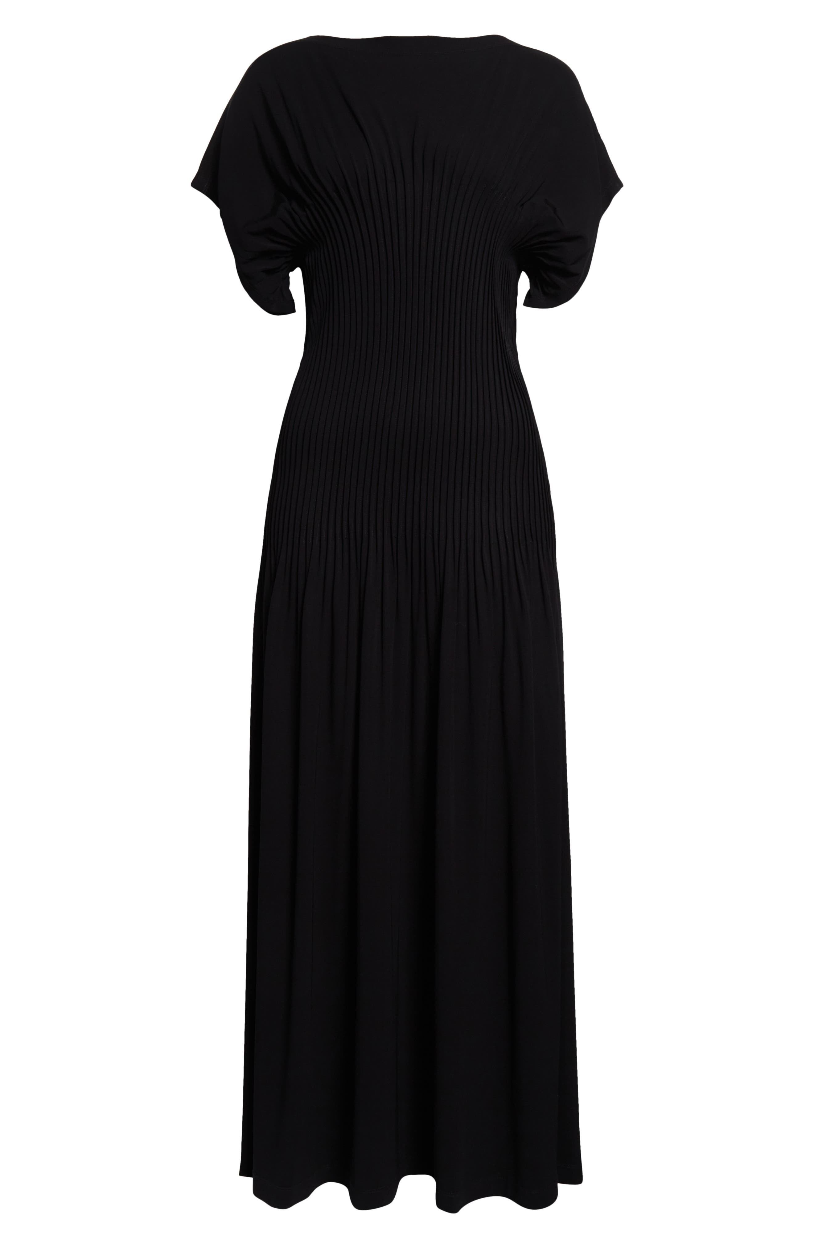 TOTEME Compact Jersey T-Shirt Dress in Black at Nordstrom - 5