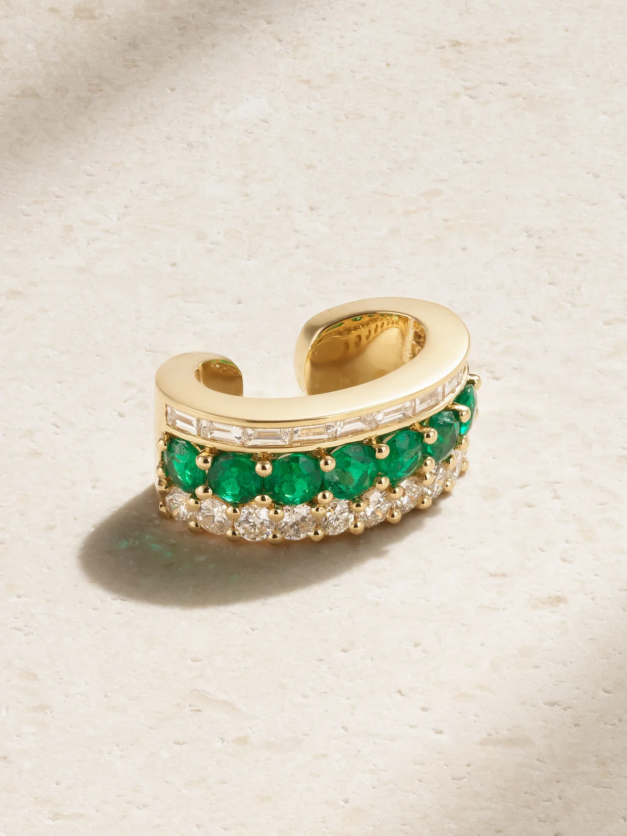 Lola 18-karat Gold, Emerald And Diamond Ear Cuff - 1