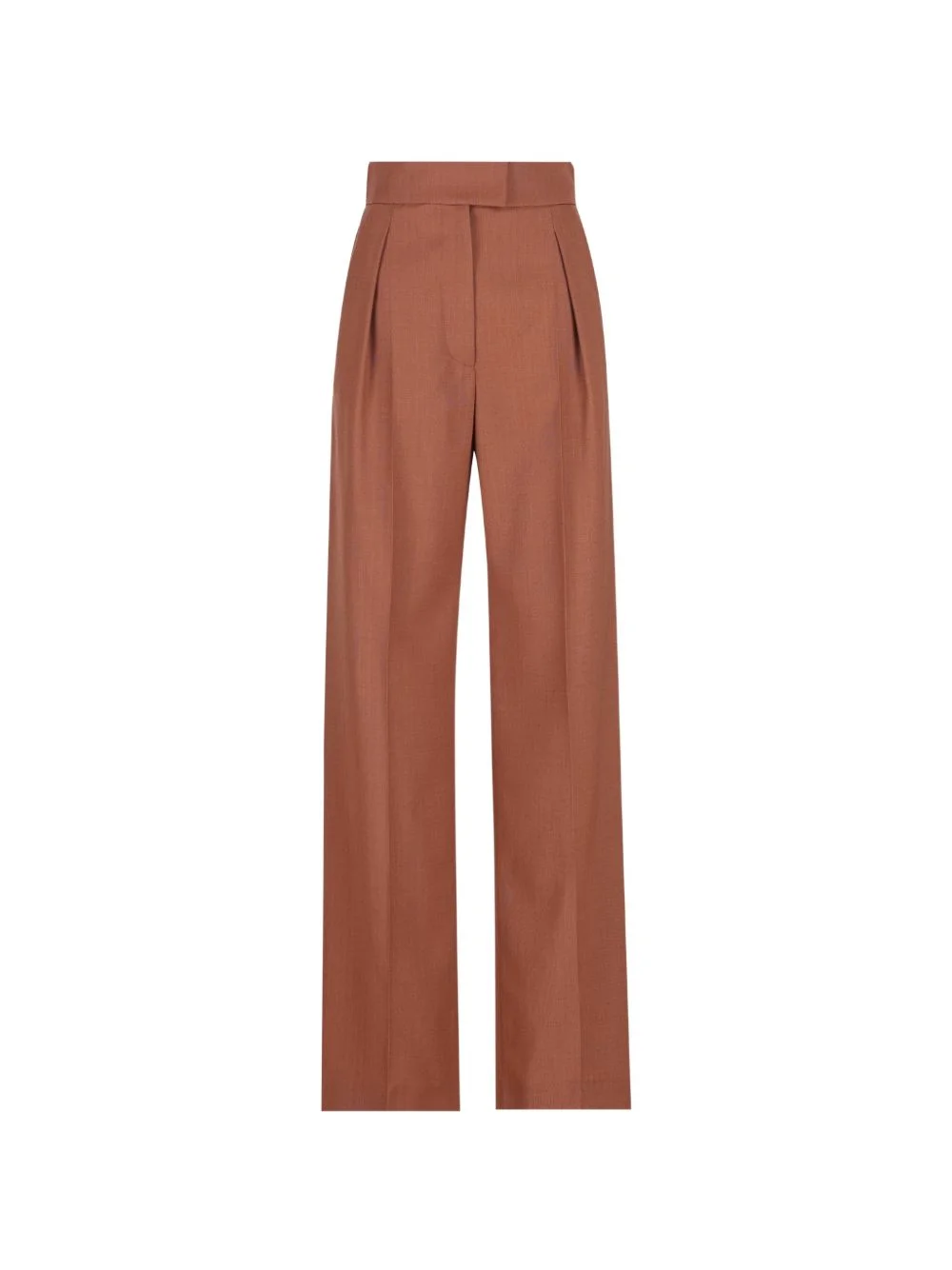 pleated straight-leg trousers - 1