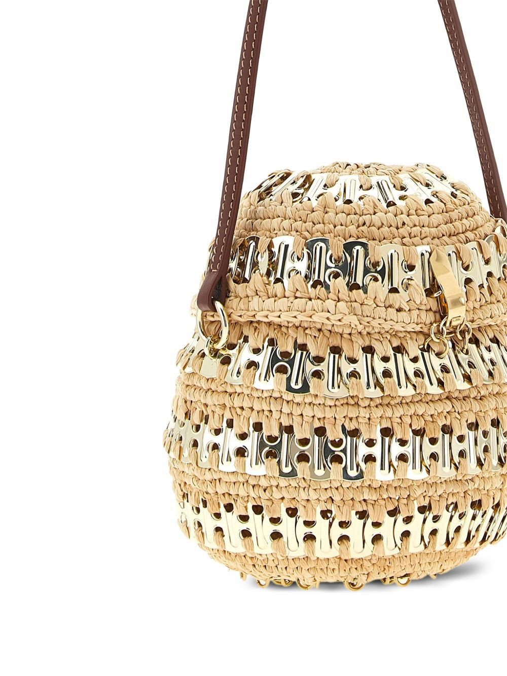 1969 metal-disc raffia ball handbag - 3