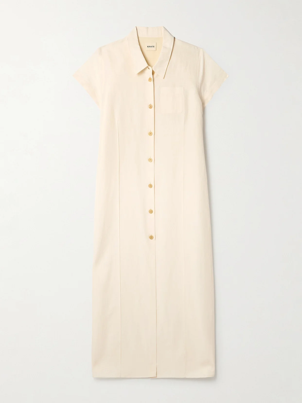 Effy Silk And Cotton-blend Organza Midi Shirt Dress - 1
