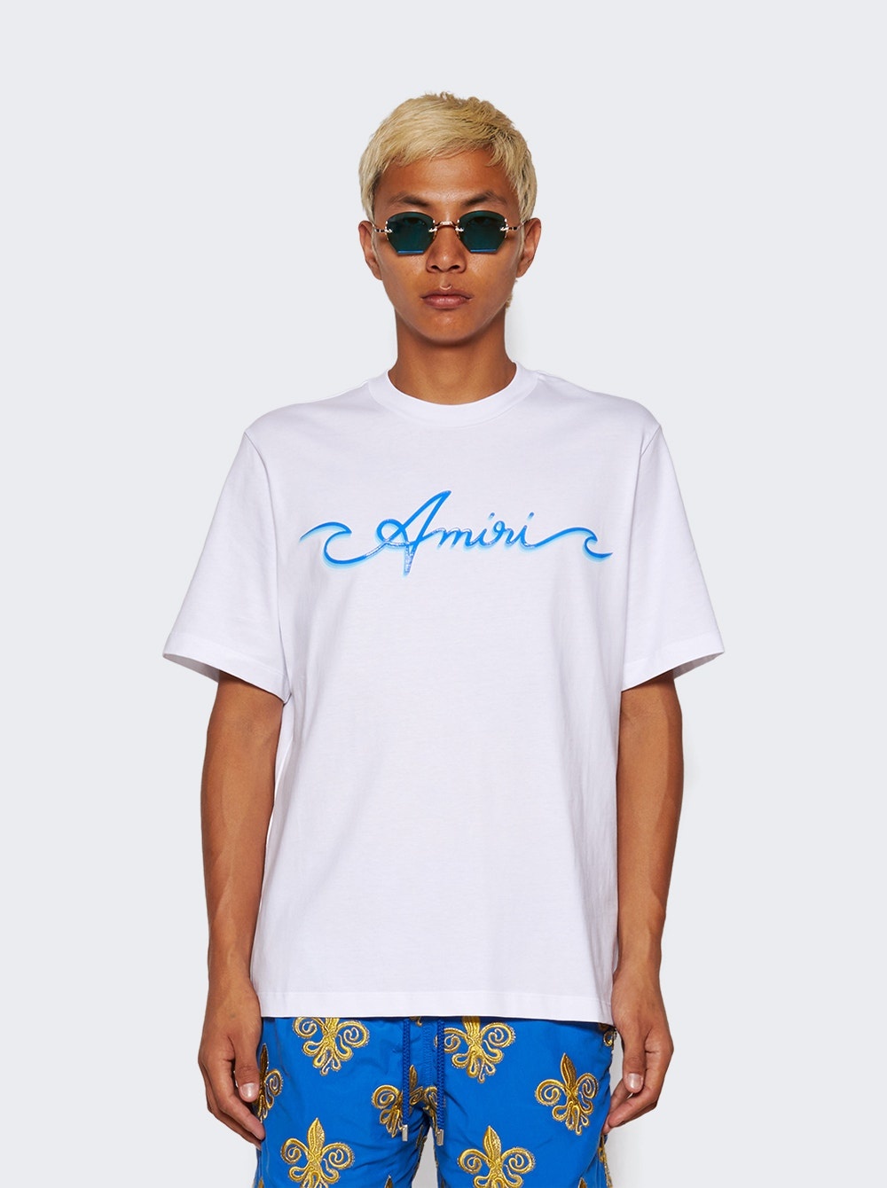 AMIRI★Wave ウェーブ Tシャツ ホワイト 半袖 トップス メンズ AMIRI Logo Wave Tee White | thewebster | REVERSIBLE