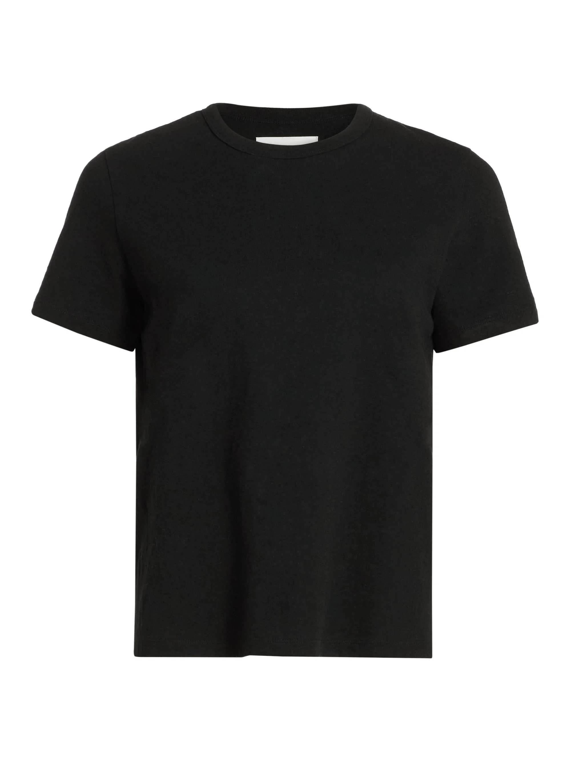 Women's Basic Crewneck Cotton T-Shirt - Black - 1