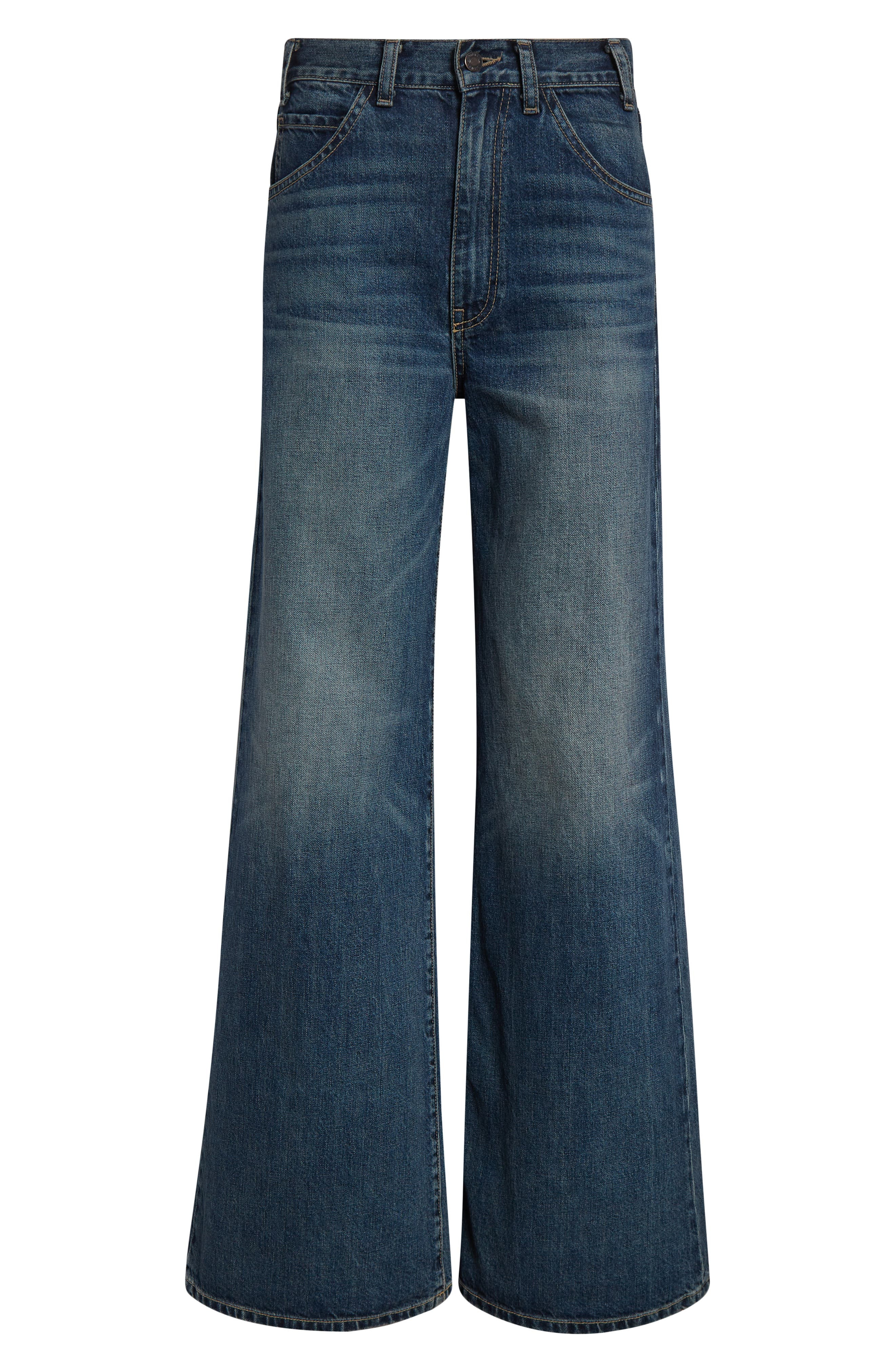 Nili Lotan Salome Wide Leg Jeans in Simon Wash at Nordstrom - 6