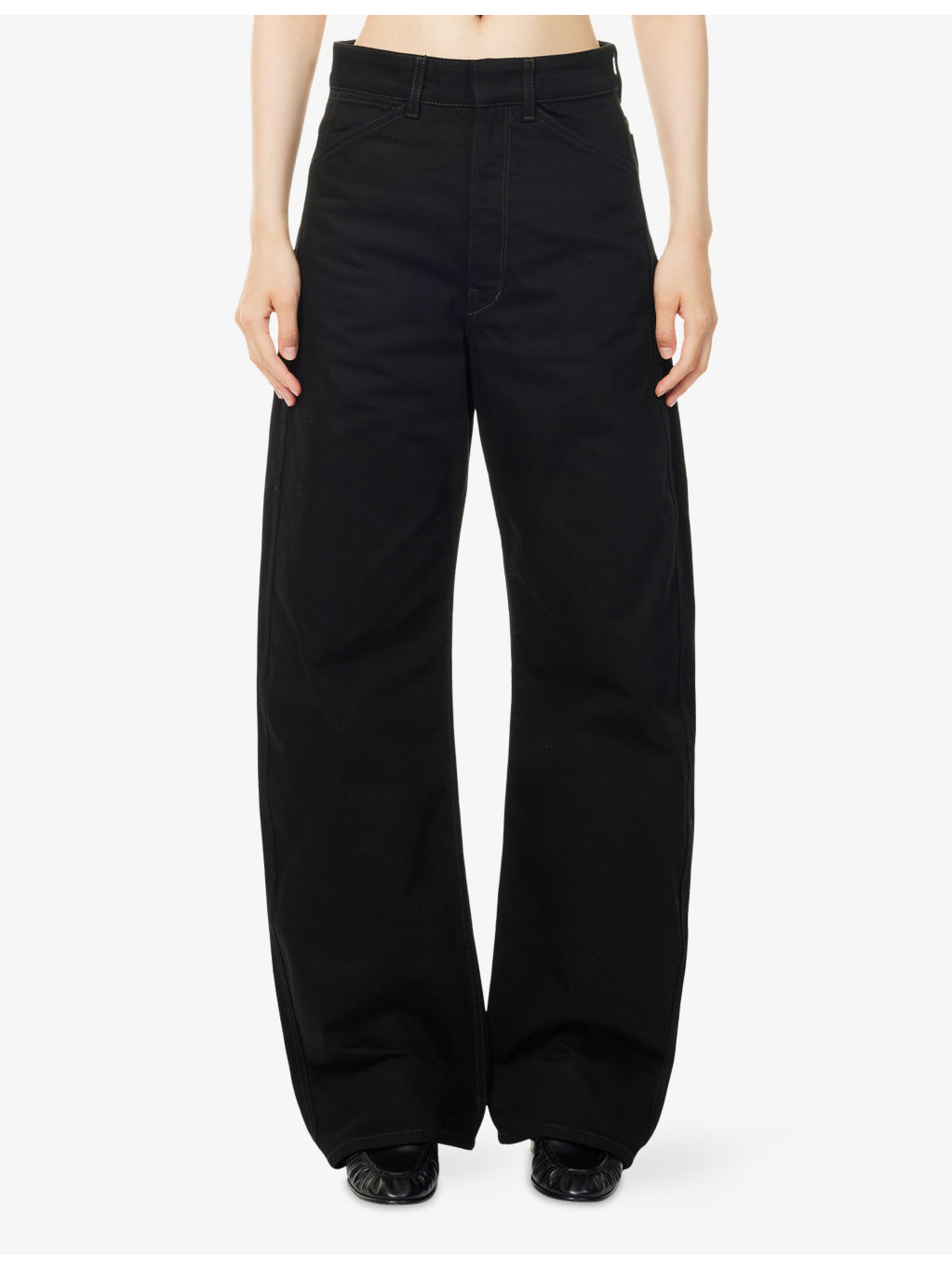 High-Rise Curved Denim Jeans - 3