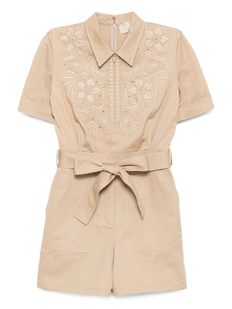 embroidered gabardine jumpsuit 1