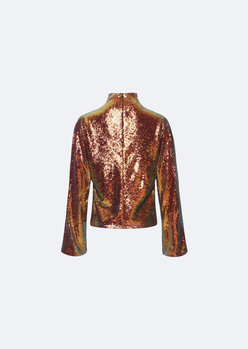 LAPOINTE Sequin Dolman Top outlook