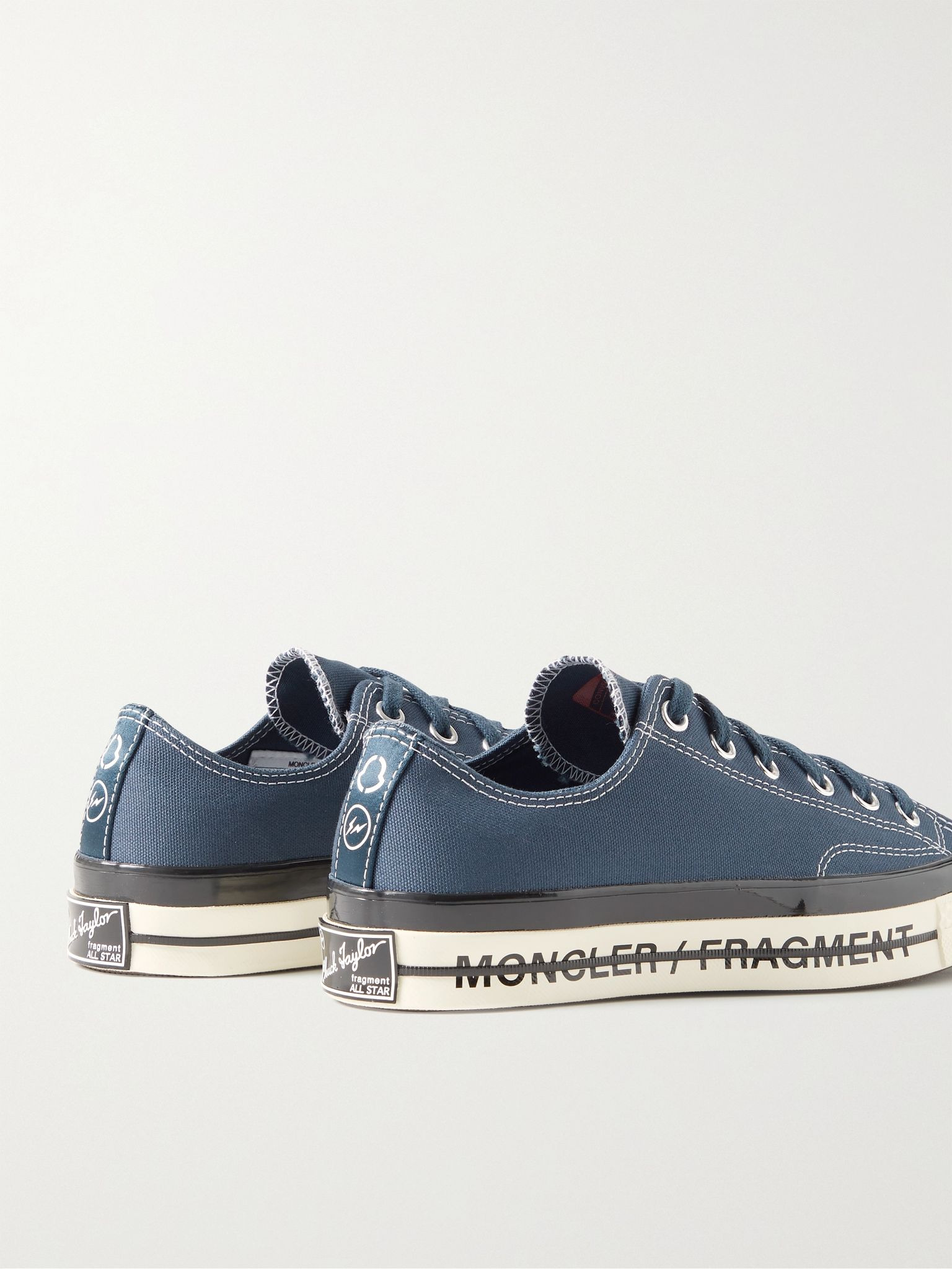 + Converse 7 Moncler Fragment Fraylor III Canvas Sneakers Navy - 5