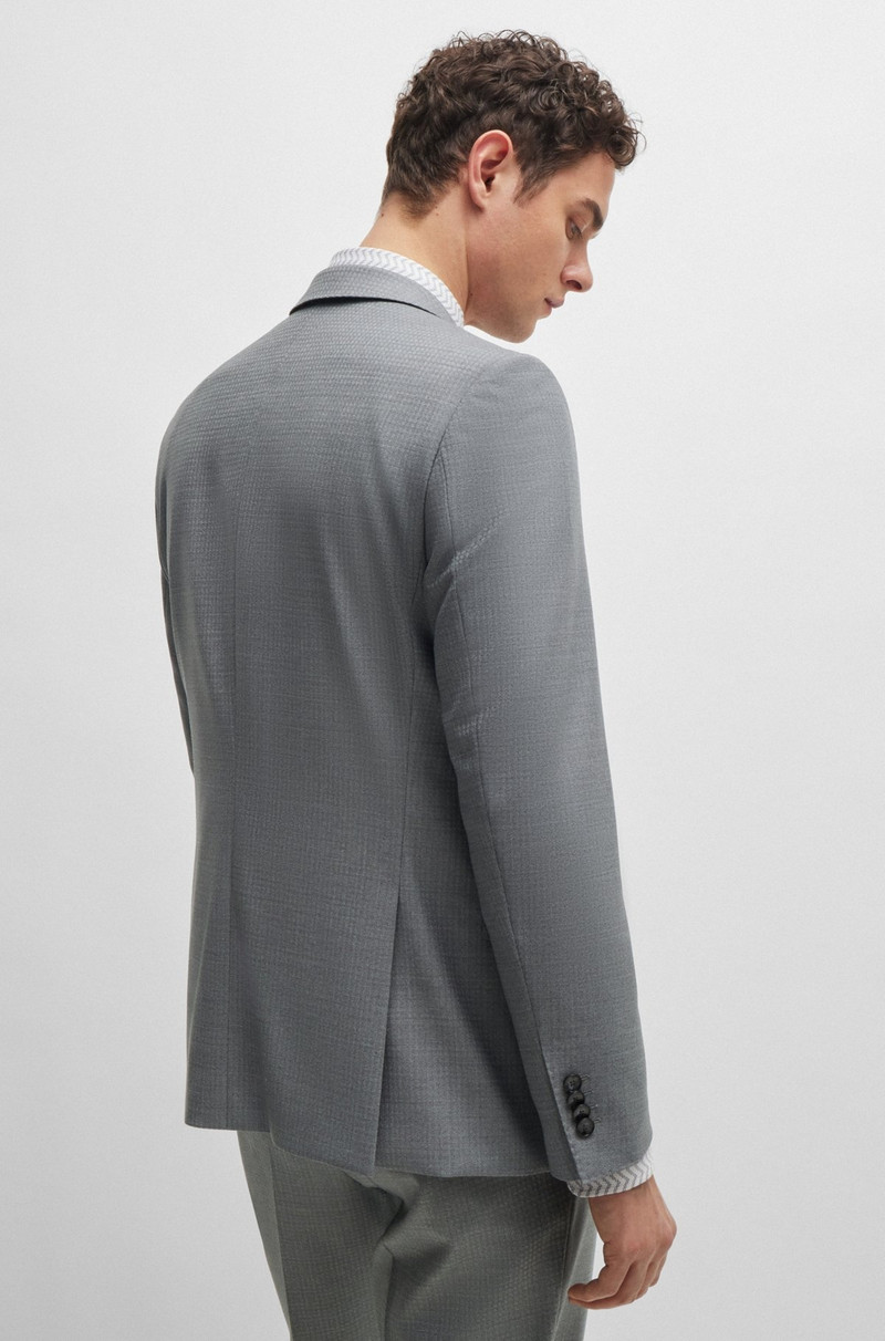 SLIM-FIT SUIT IN PATTERNED STRETCH WOOL 6
