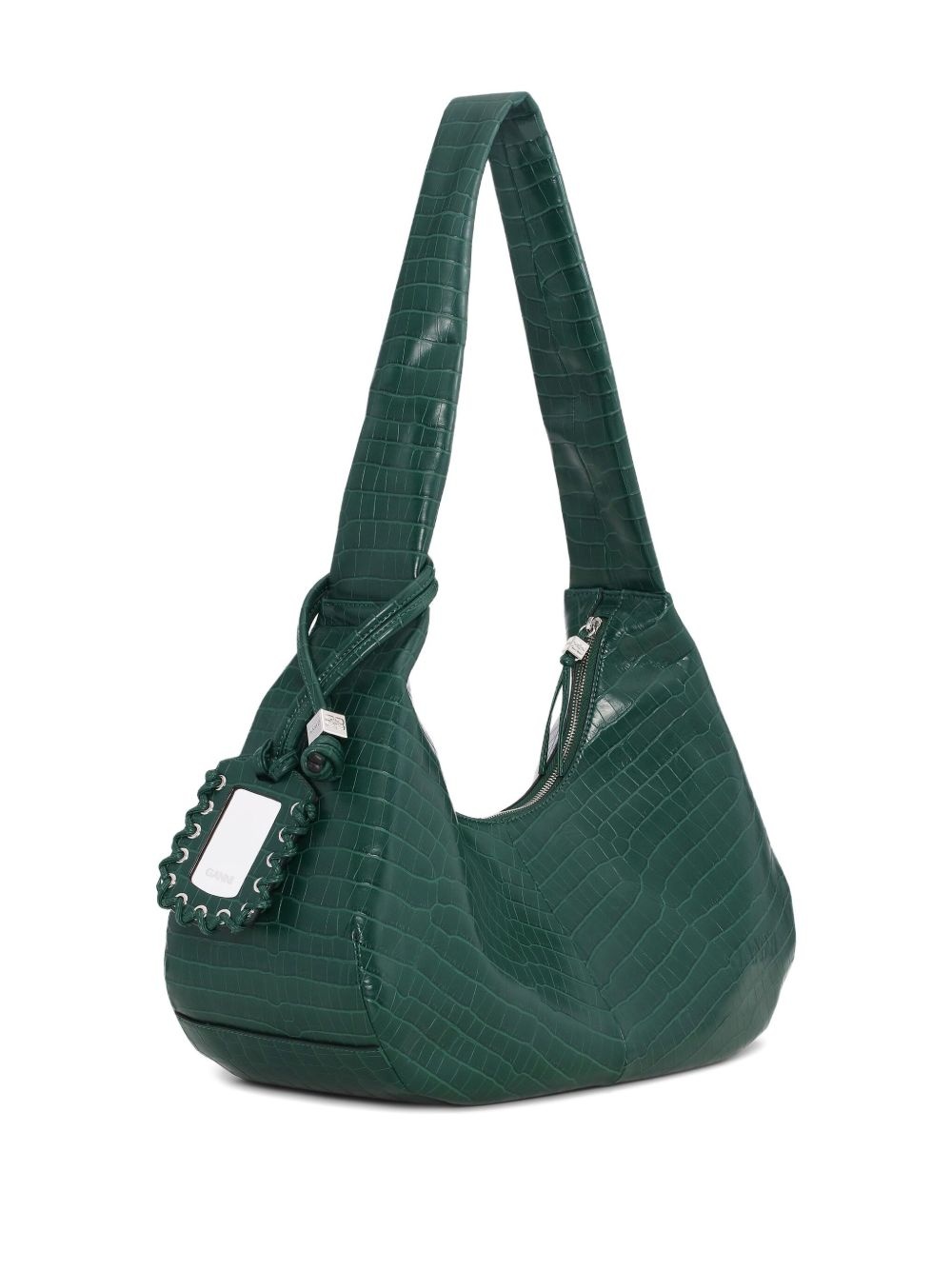 crocodile-embossed shoulder bag - 3