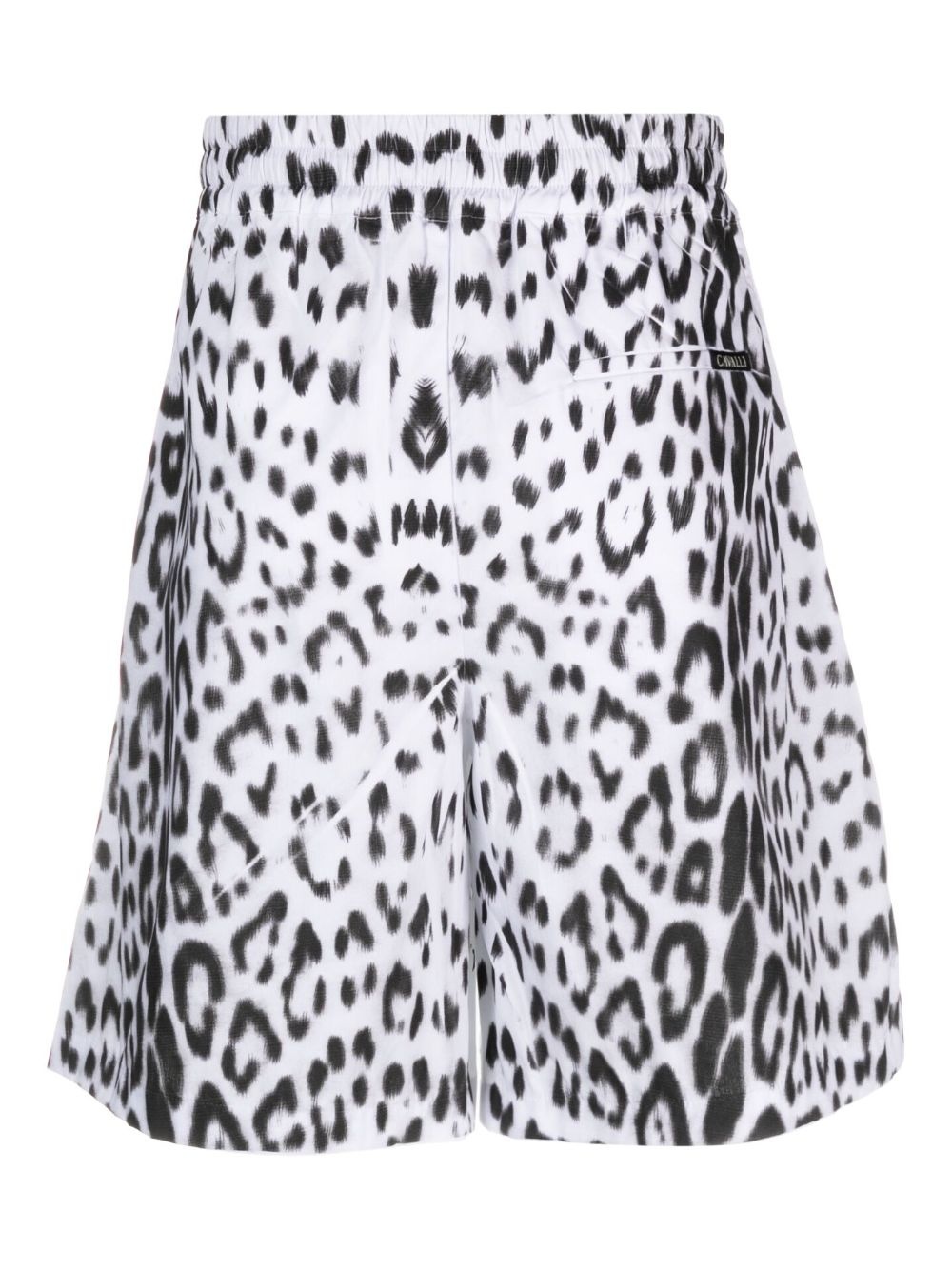 mixed-print drawstring-waist shorts - 2