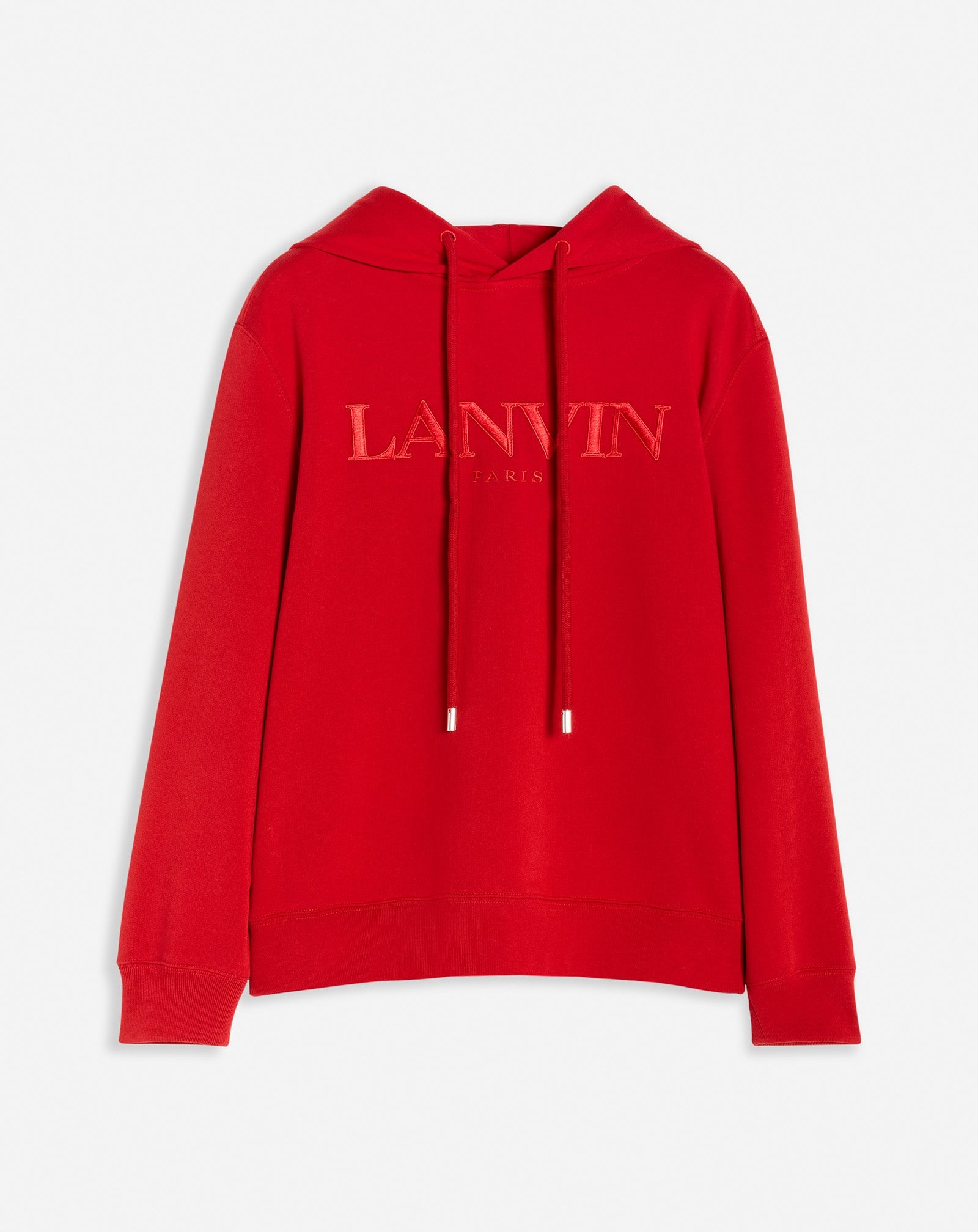 LANVIN PARIS EMBROIDERED HOODED SWEATER - 1