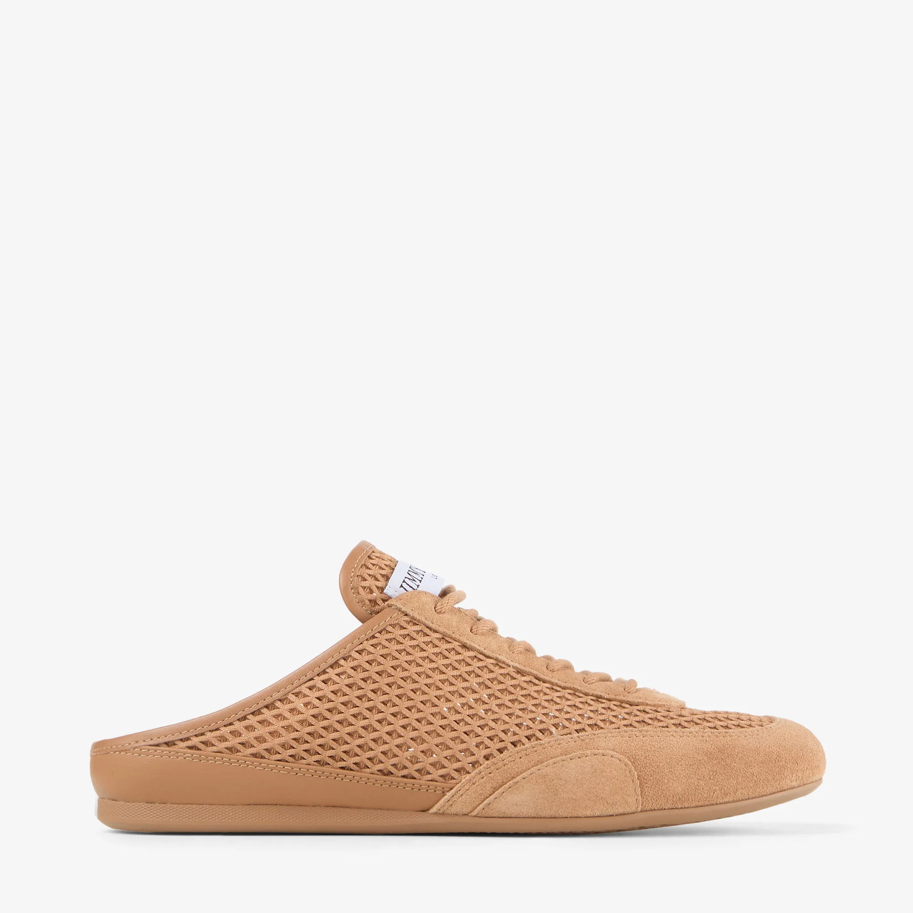 Sunny Mule F Toffee Leather Mix and Diamond Mesh Low Top Trainers - 1
