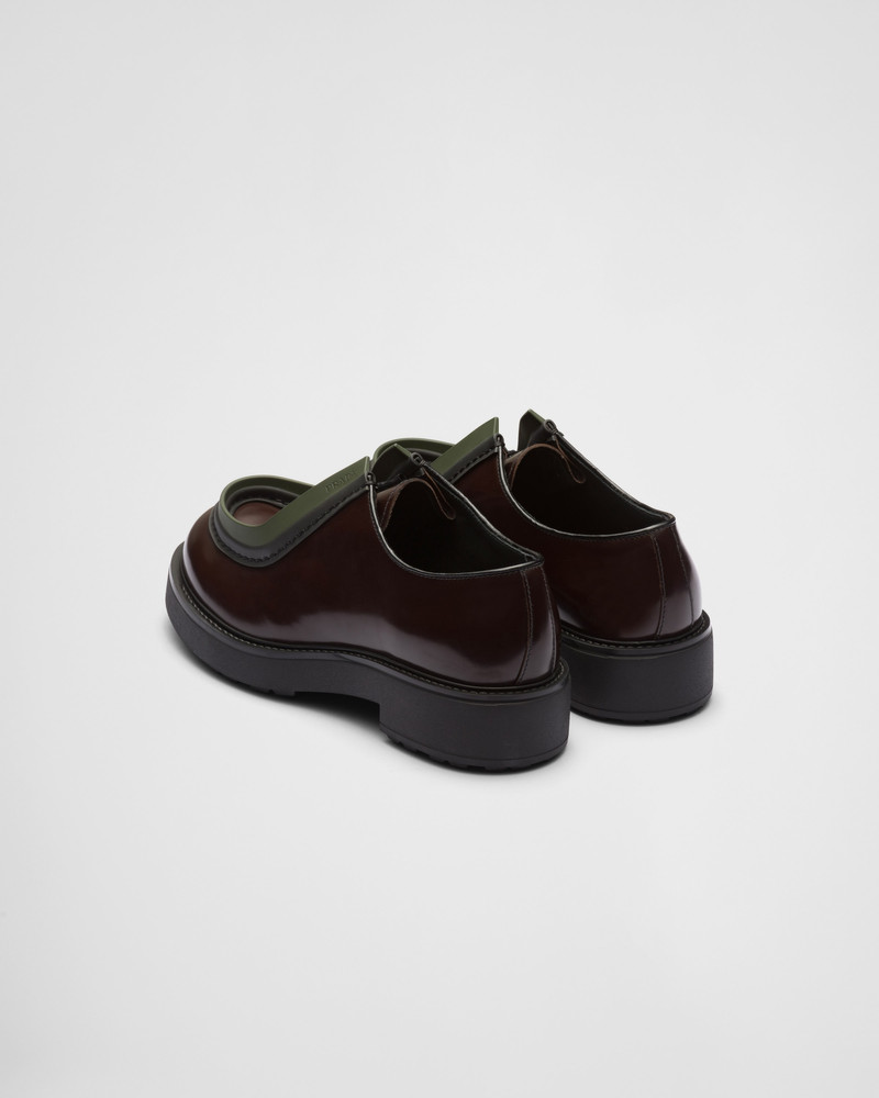 Diapason opaque brushed leather lace-up shoes 5