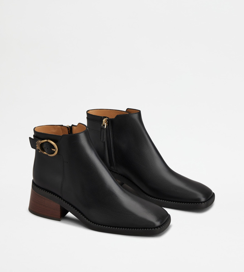 TOD'S ANKLE BOOTS IN LEATHER - BLACK 3