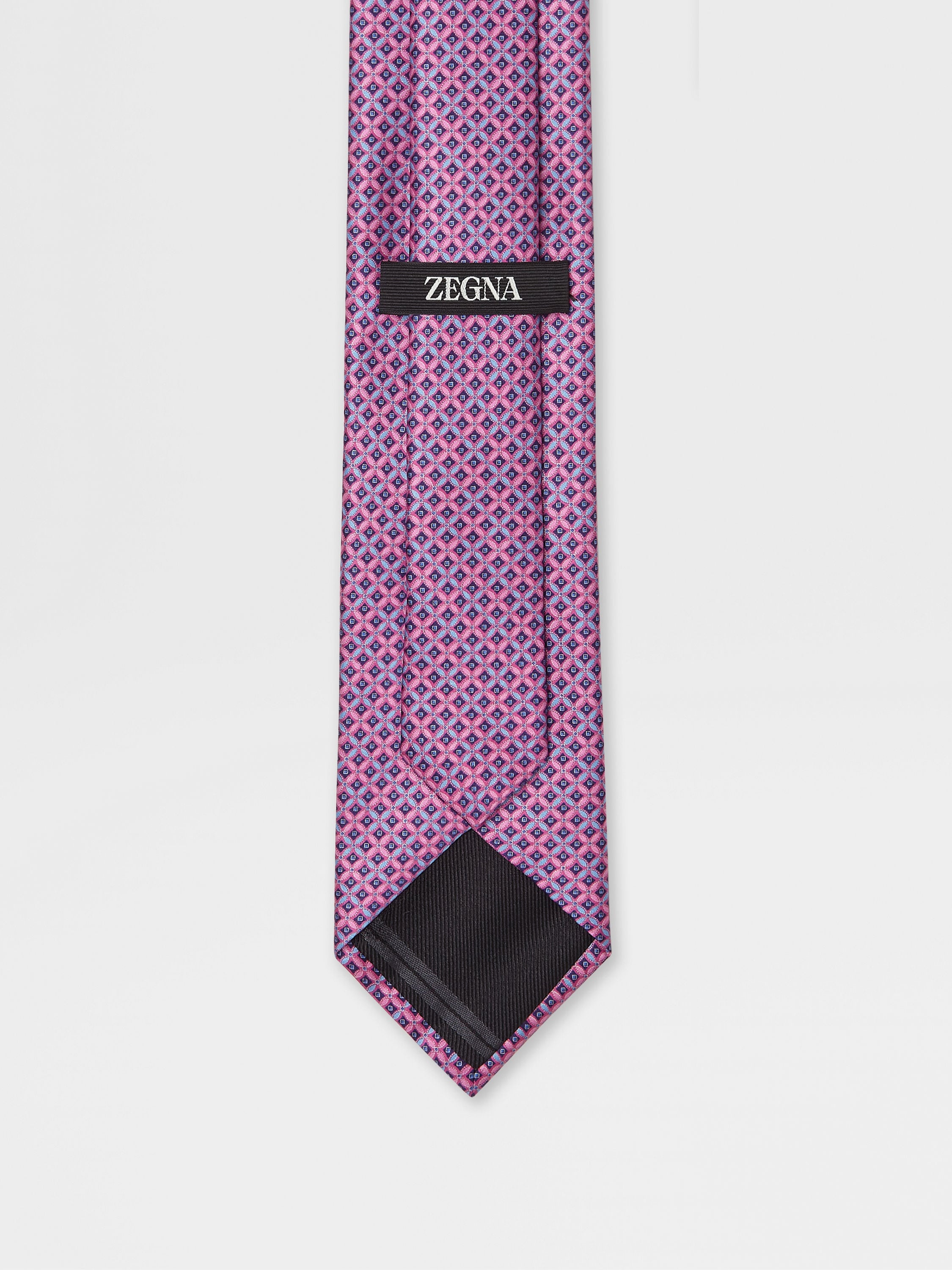 PINK PRINTED SILK TIE - 3