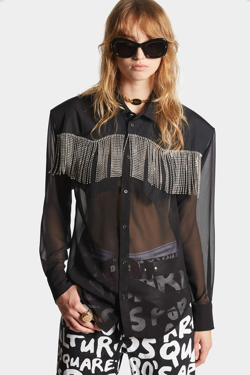 CRYSTAL FIRNGED WESTERN SHIRT 4