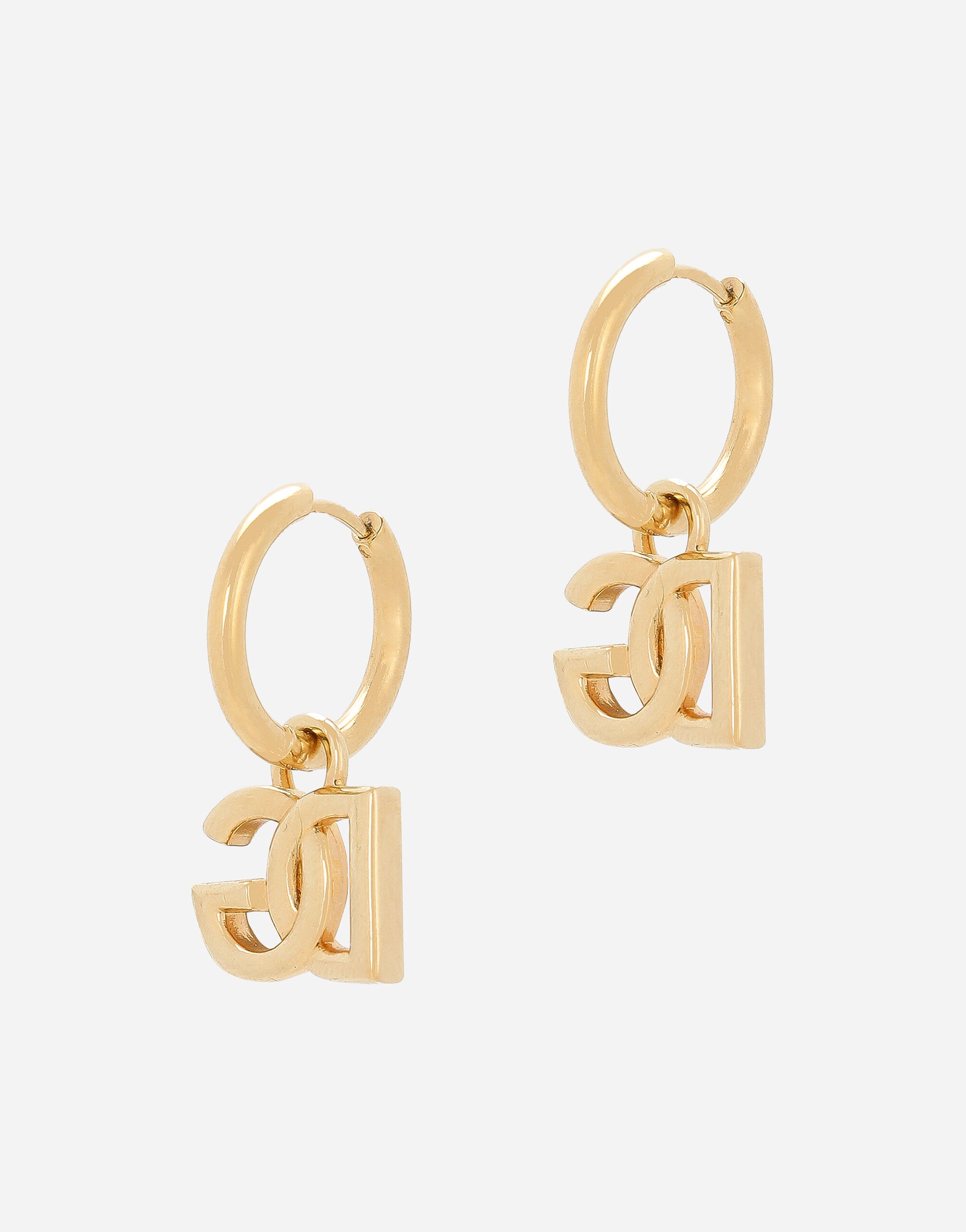 Creole earrings with DG logo - 4