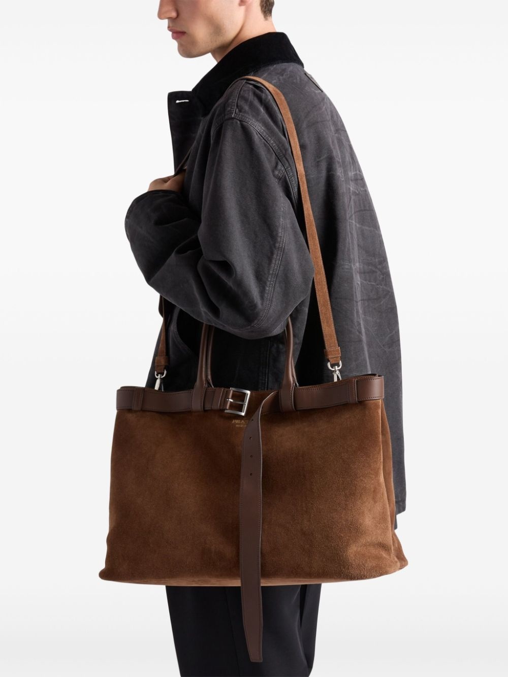 medium Prada Buckle tote bag - 3