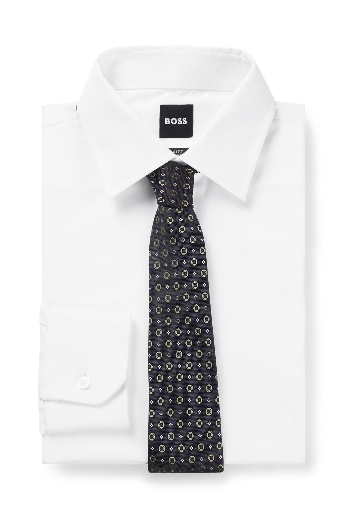 PATTERNED TIE IN ITALIAN SILK JACQUARD - 3