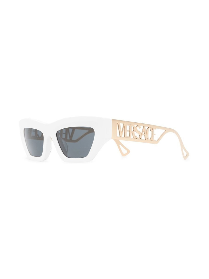 VERSACE logo cut-out cat eye sunglasses outlook