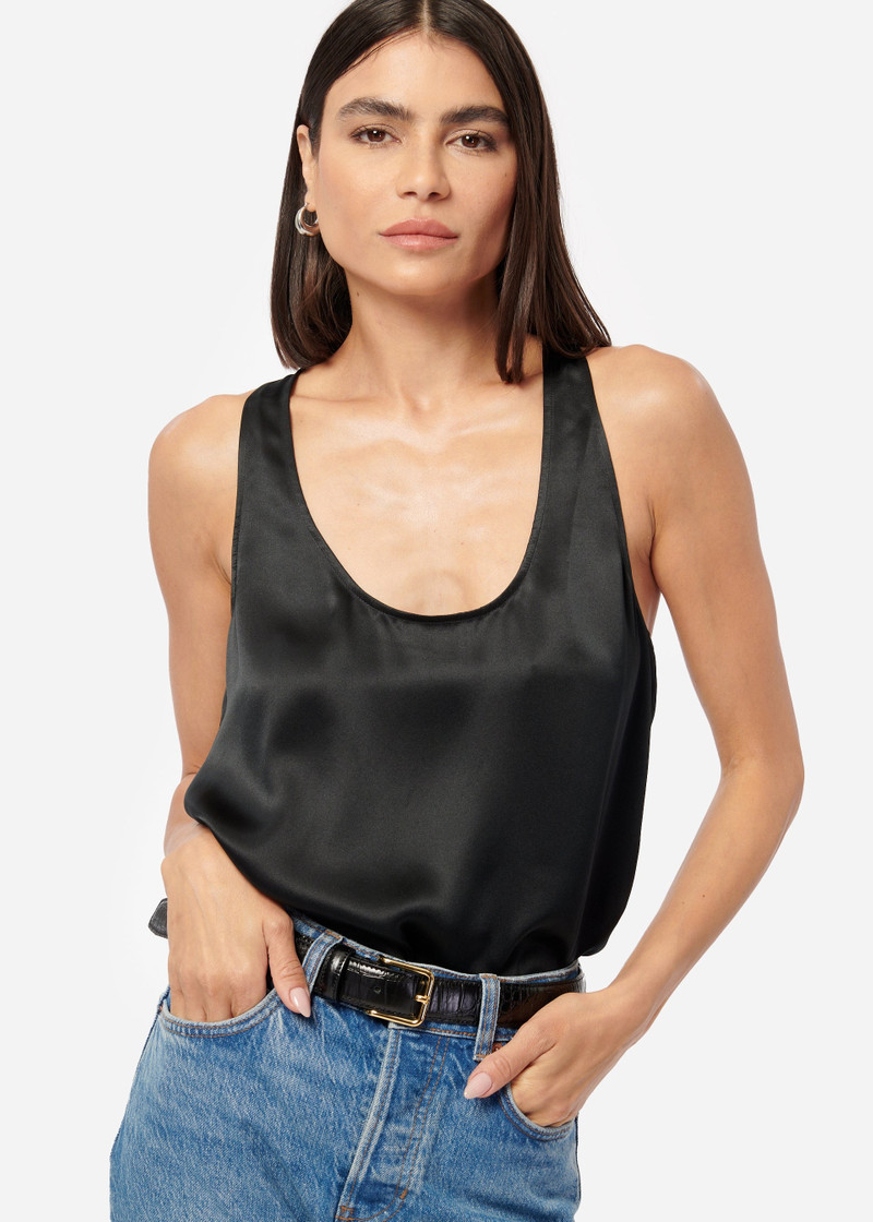 JANE SILK CAMI BLACK 1